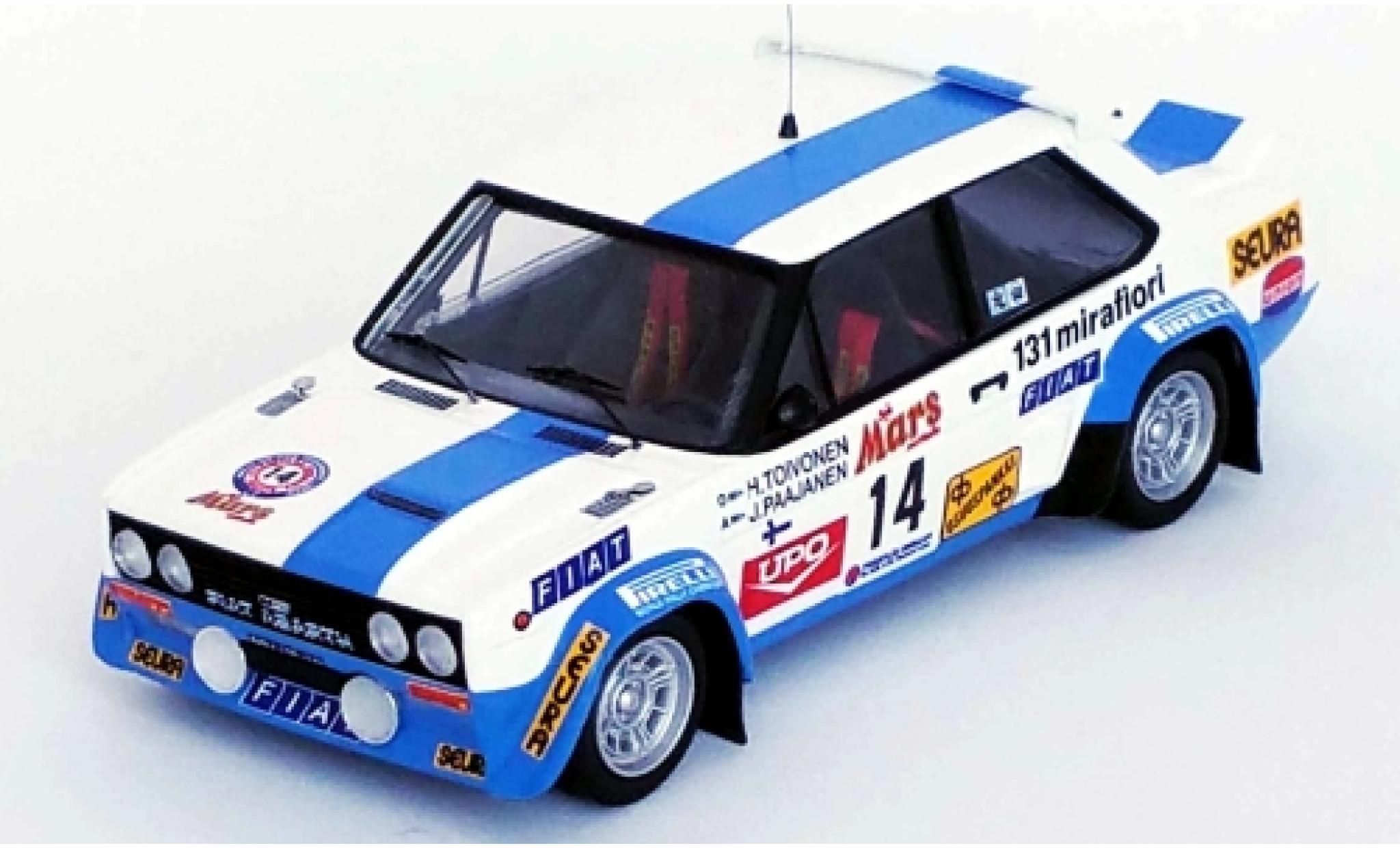 Fiat 131 1/43 Trofeu Abarth No.14 Rally WM 1000 Lakes Rally 1979 H.Toivonen/J.Paajanen diecast model cars