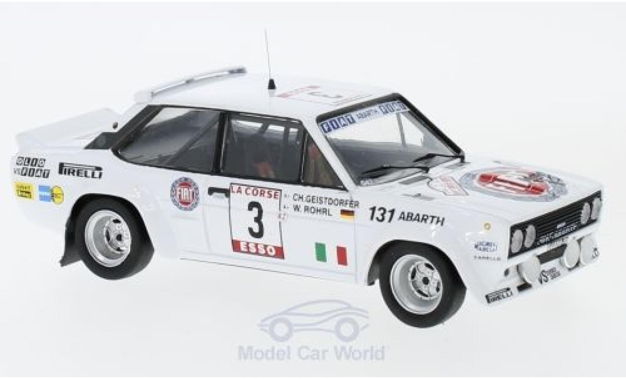 Fiat 131 1/43 Trofeu Abarth No.3 Rally Tour de Corse 1980 W.R&ouml;hrl/C.Geistd&ouml;rfer ohne Vitrine diecast model cars