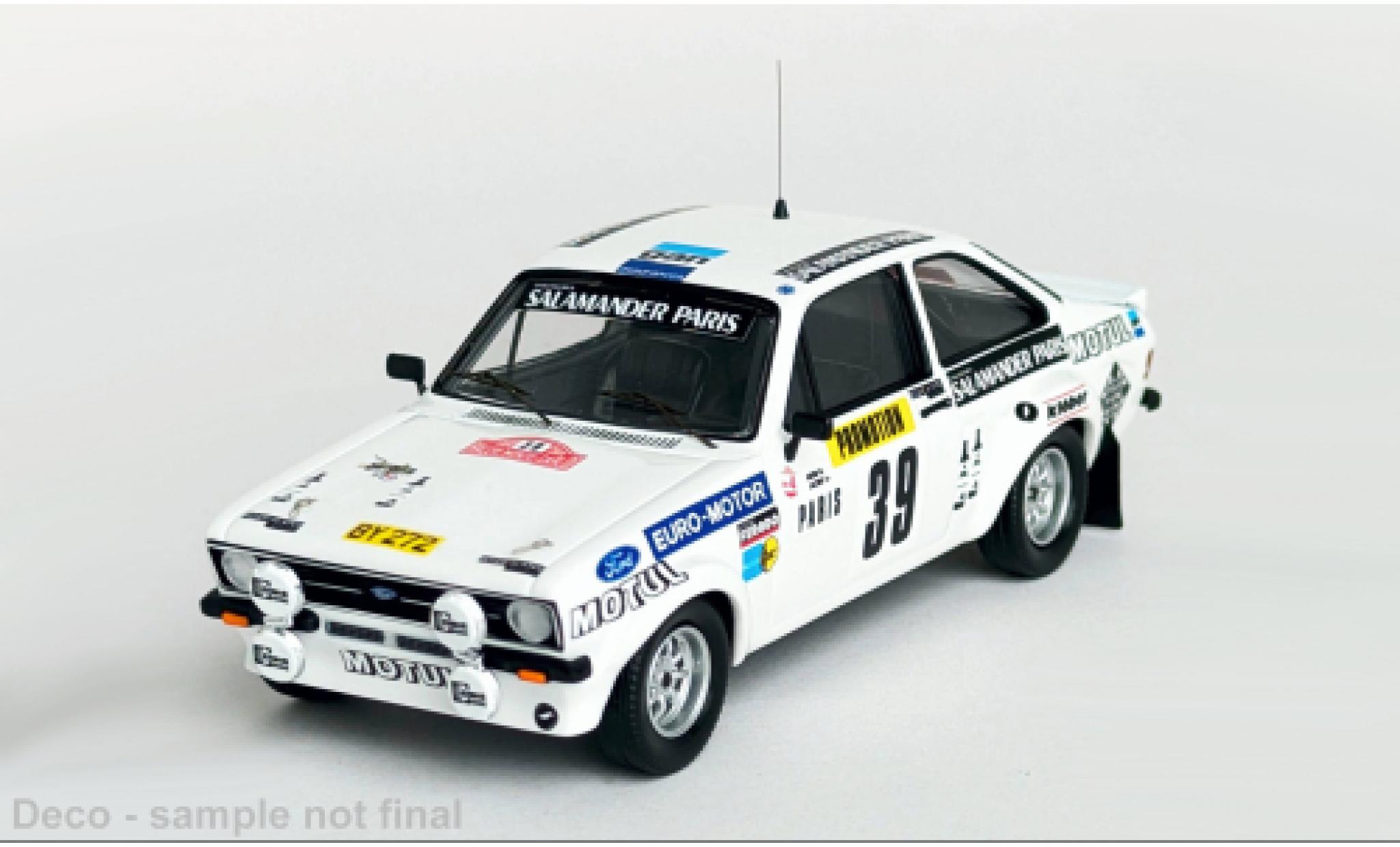 Ford Escort 1/43 Trofeu MK II Rally Monte Carlo 1980 #39 1:43 diecast model cars