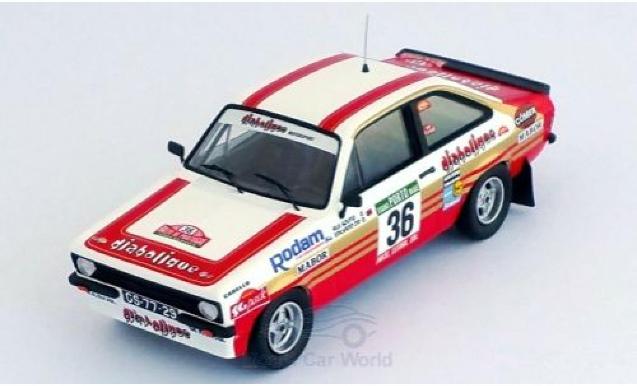 Ford Escort 1/43 Trofeu MK II RS 2000 No.36 Rally WM Rally Portugal 1982 R.Souto/E.Cid diecast model cars