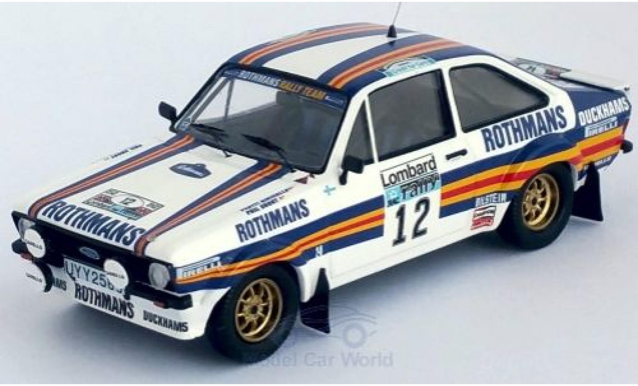 Ford Escort 1/43 Trofeu MK II RS No.12 Rothmans Rally Team Rothmans Rally WM RAC Rally 1981 P.Airikkala/P.Short diecast model cars