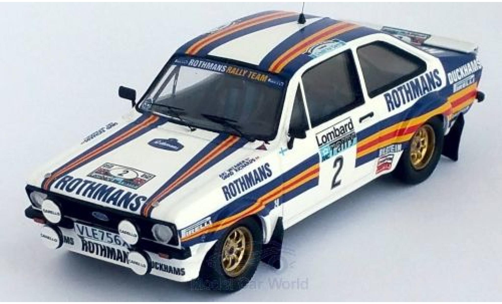 Ford Escort 1/43 Trofeu MK II RS No.2 Rothmans Rally Team Rothmans Rally WM RAC Rally 1981 A.Vatanen/D.Richards diecast model cars