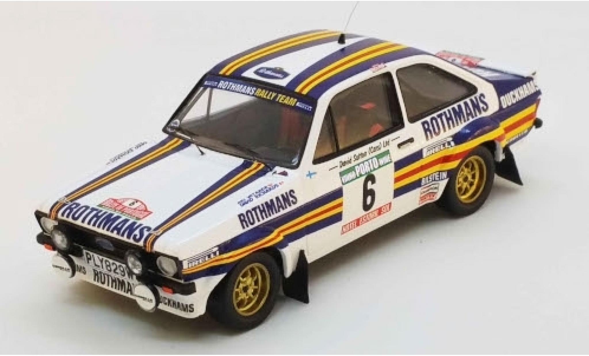 Ford Escort 1/43 Trofeu MK II RS No.6 Rothmans Rally WM Rally Portugal 1981 A.Vatanen/D.Richards diecast model cars