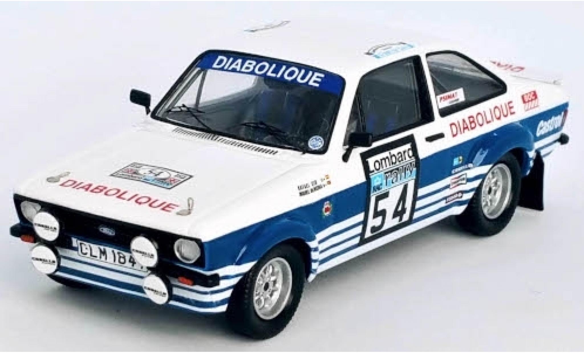 Ford Escort 1/43 Trofeu MkII RS 1800 No.54 Diabolique Rally WM RAC Rally 1980 R.Cid/M.Oliveira diecast model cars