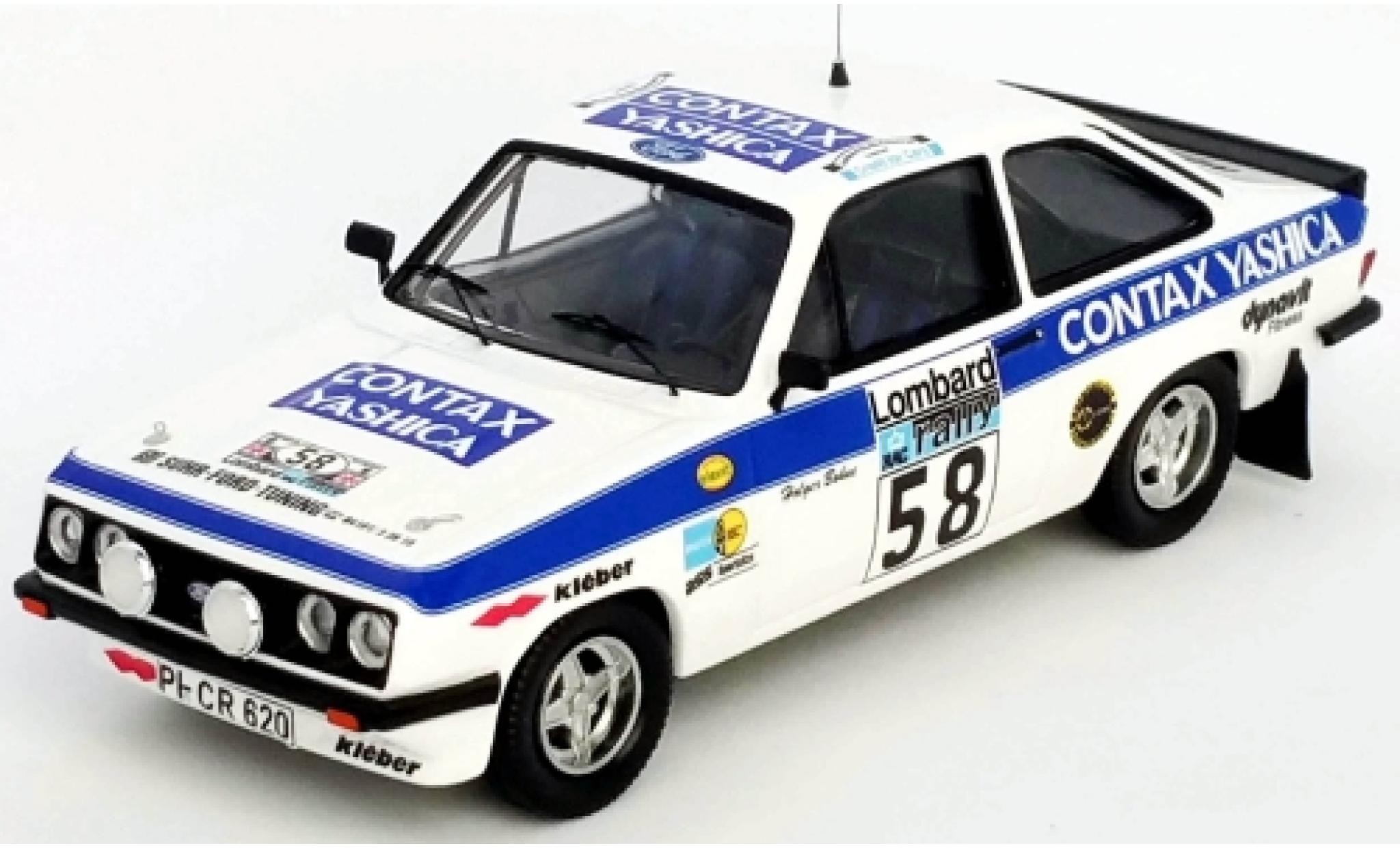 Ford Escort 1/43 Trofeu MKII RS 2000 No.58 Contax Yashica Rally WM RAC Rally 1978 H.Bohne/P.Diekmann diecast model cars