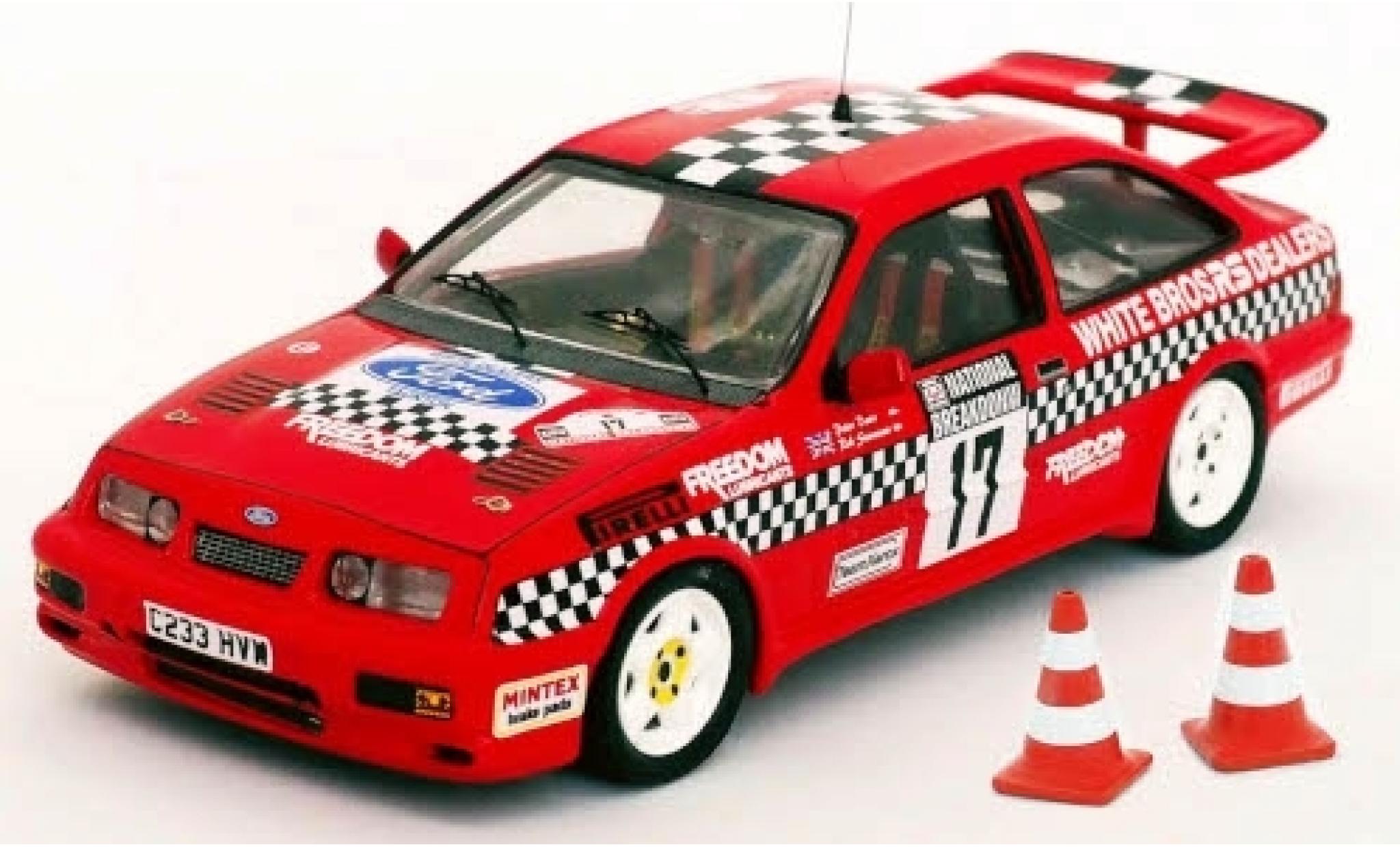 Ford Sierra 1/43 Trofeu RS Cosworth RHD No.17 National Estatedown Rally 1987 avec Pyl&ocirc;nes R.Stoneman/P.Davis diecast model cars