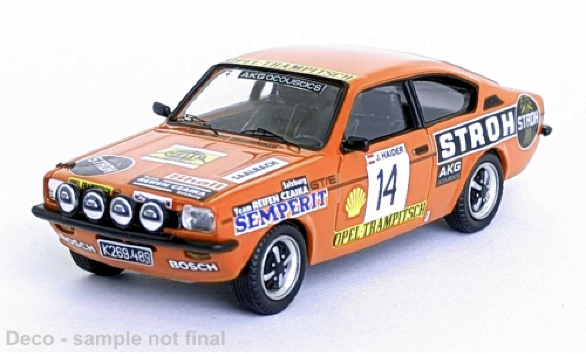 Opel Kadett 1/43 Trofeu GT/E J&auml;nner Rally 1977 #14 1:43 diecast model cars