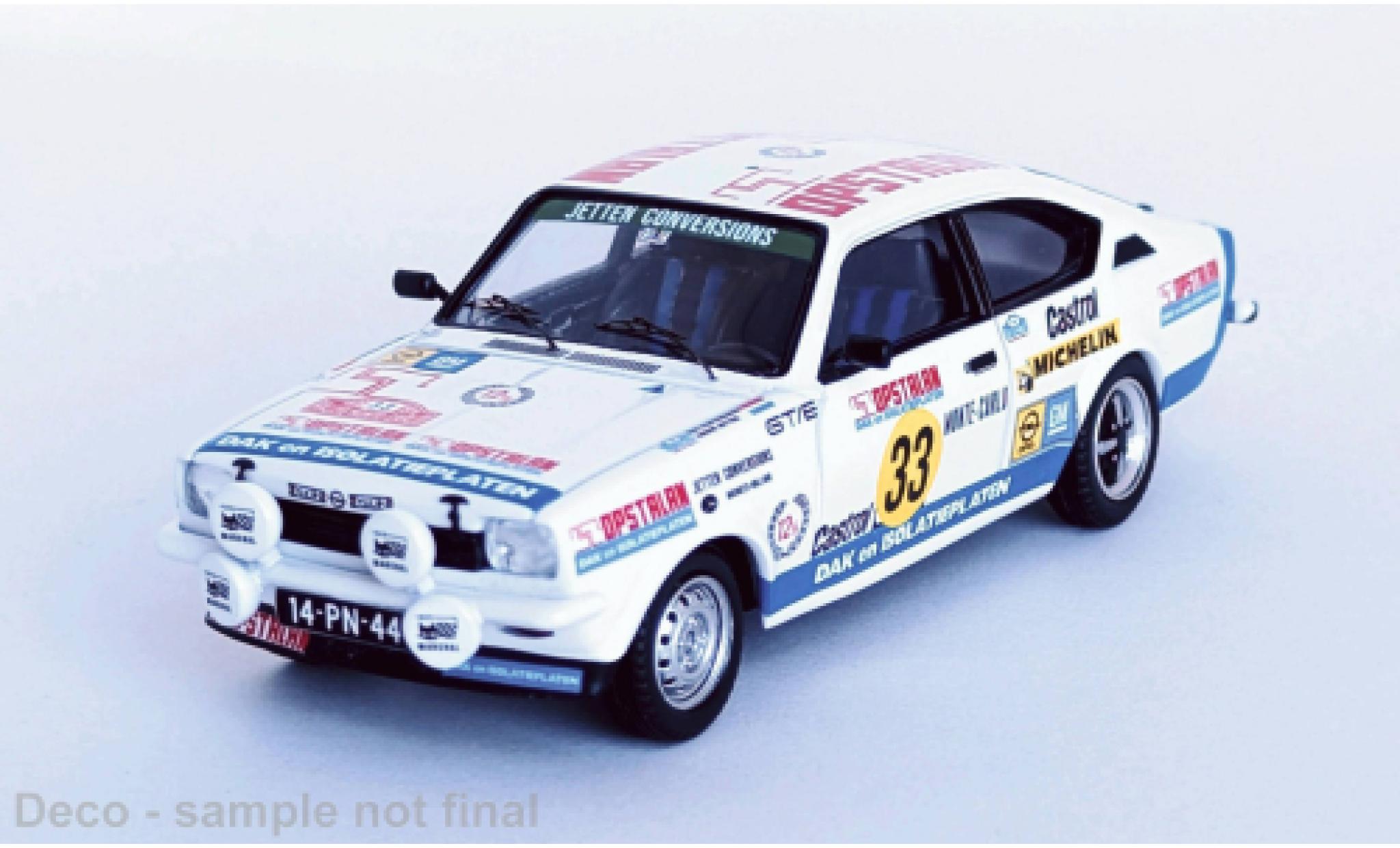 Opel Kadett 1/43 Trofeu GT/E Rally Monte Carlo 1978 #33 1:43 diecast model cars