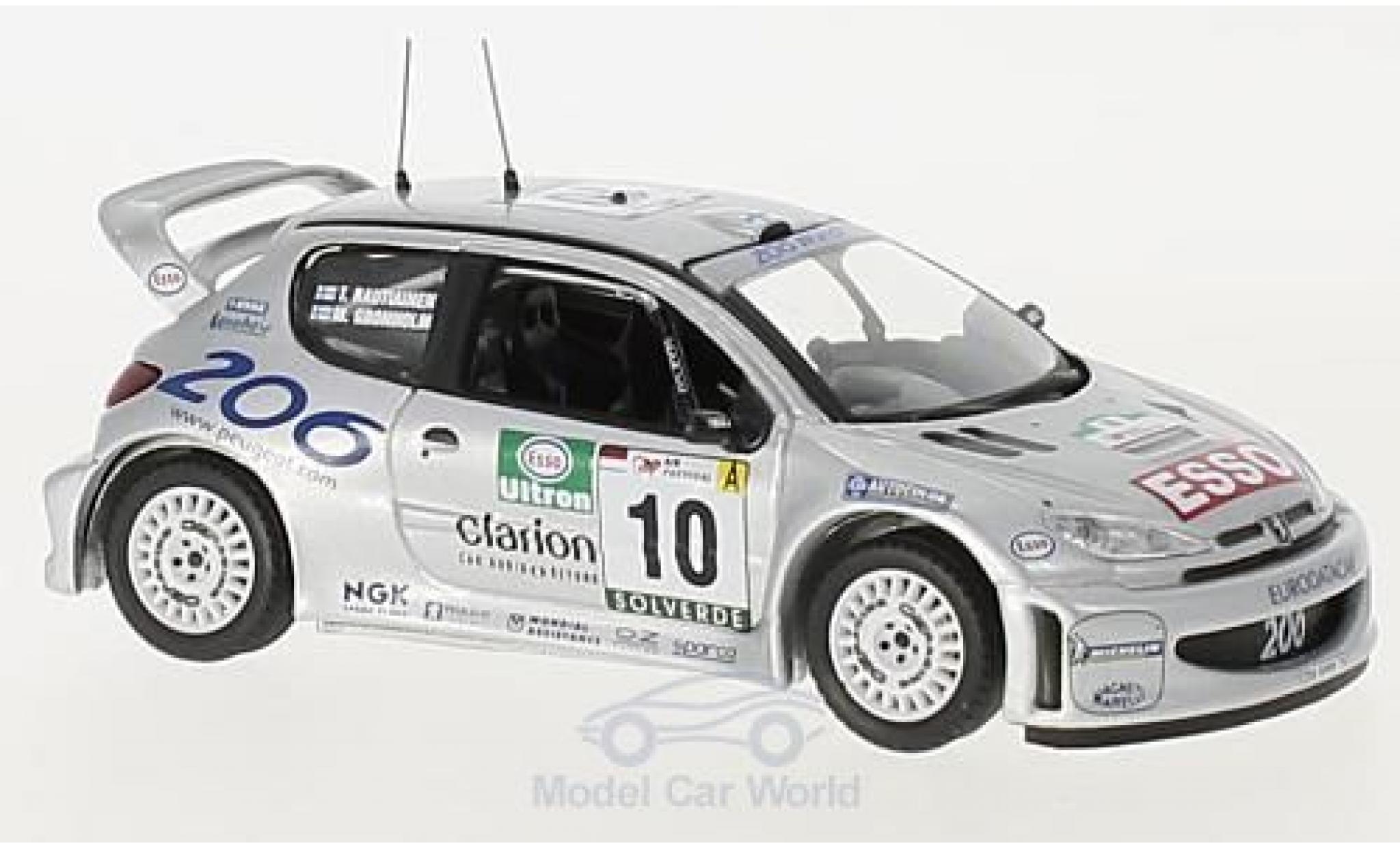 Peugeot 206 WRC 1/43 Trofeu WRC No.10 Rally WM Rally Portugal 2000 M.Gr&ouml;nholm/T.Rautiainen diecast model cars