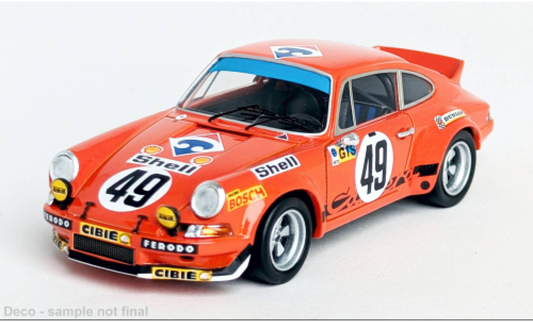 Porsche 911 1/43 Trofeu Carrera RSR 24h Le Mans 1973 #49 1:43 diecast model cars