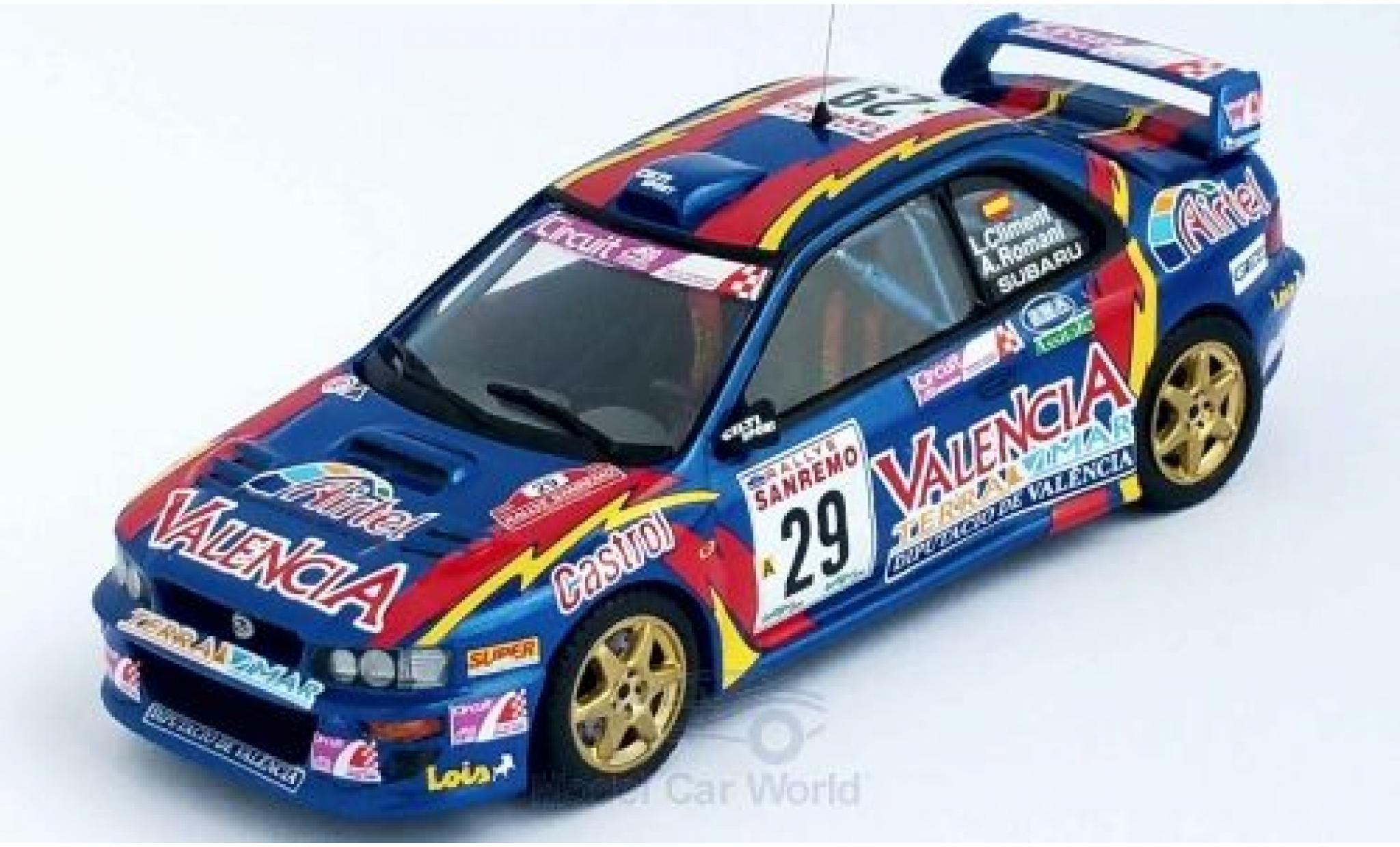Subaru Impreza 1/43 Trofeu WRC No.29 Valencia Rally WM Rally San Remo 1999 L.Climent/A.Romani diecast model cars