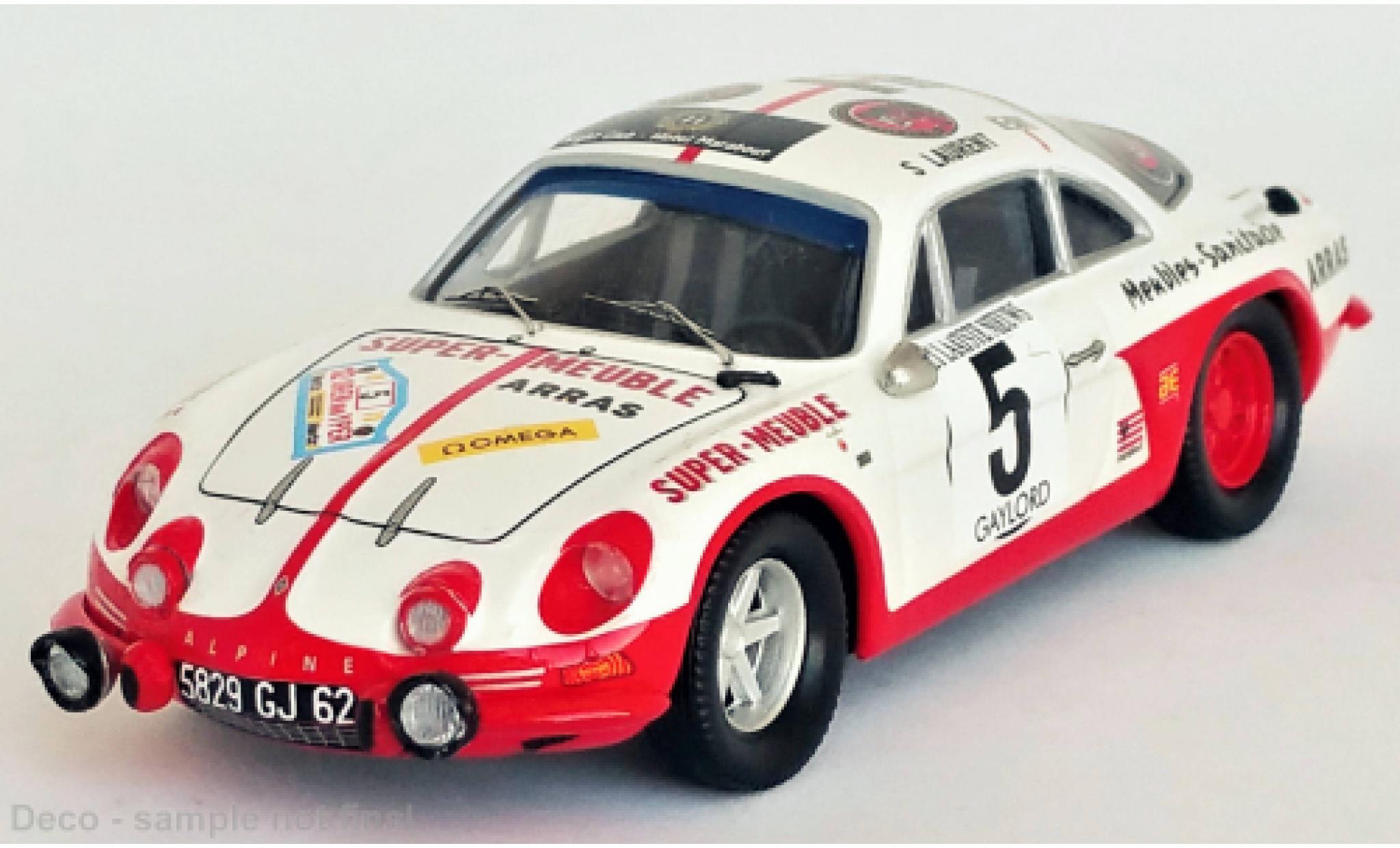 Alpine A110 1/43 Trofeu Renault No.5 Rally Ypres 1973 diecast model cars