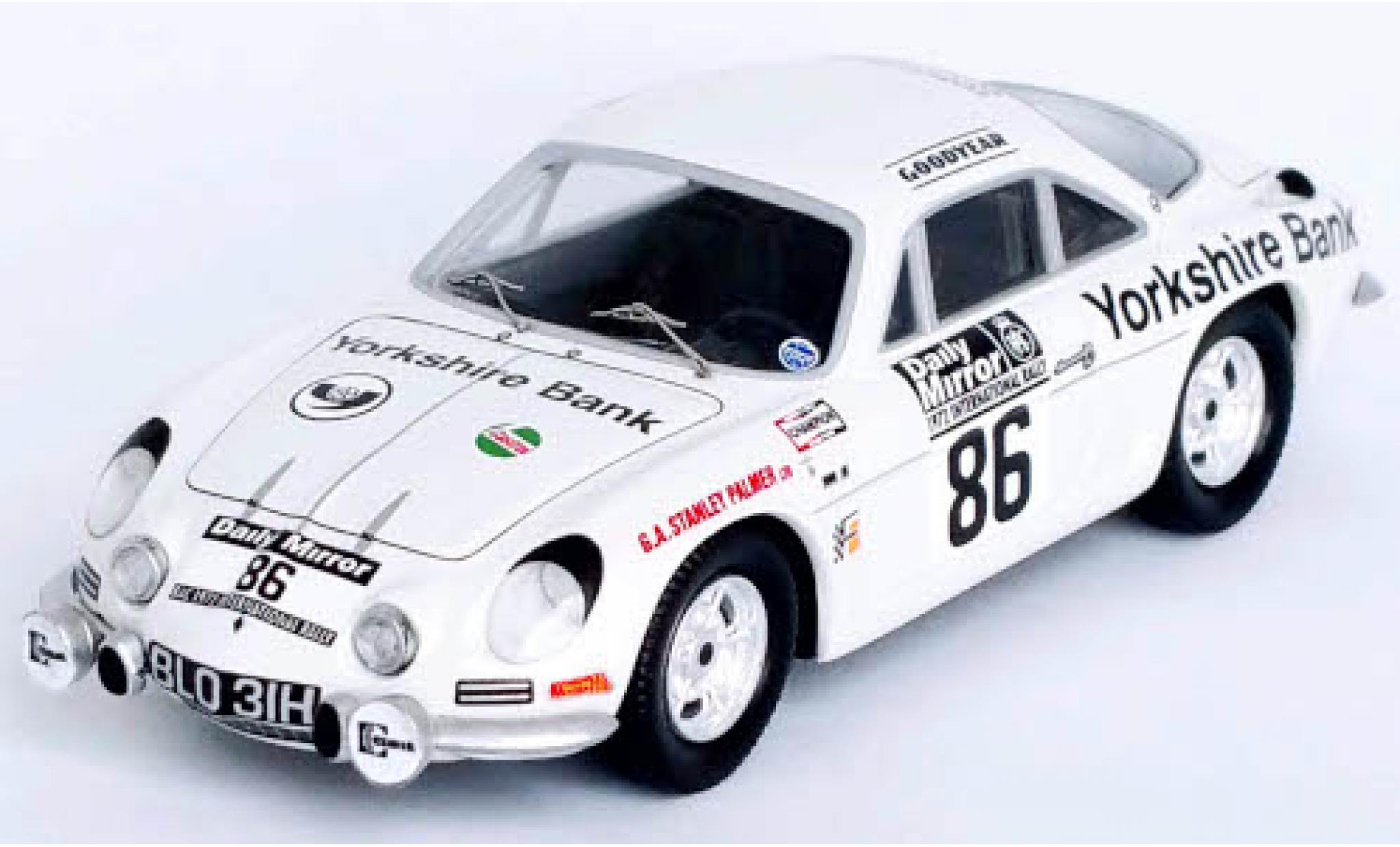 Alpine A110 1/43 Trofeu Renault No.86 RAC Rally 1972 diecast model cars