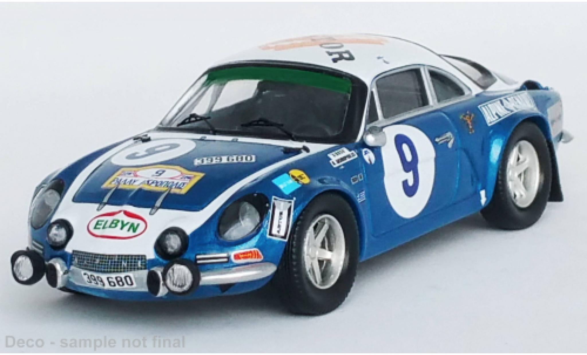 Alpine A110 1/43 Trofeu Renault No.9 Rally WM Rally Acropolis 1975 diecast model cars