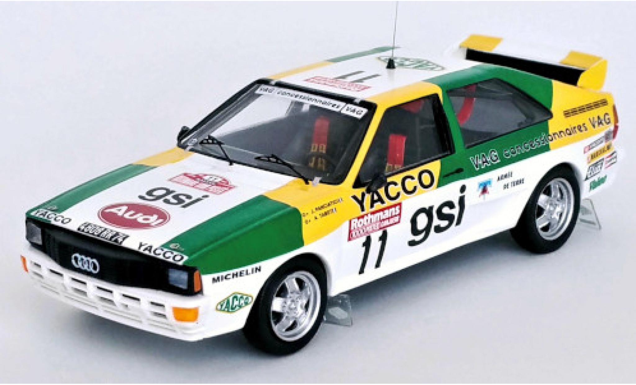 Audi Quattro 1/43 Trofeu No.11 Rally - 1000 Pistes 1983 diecast model cars