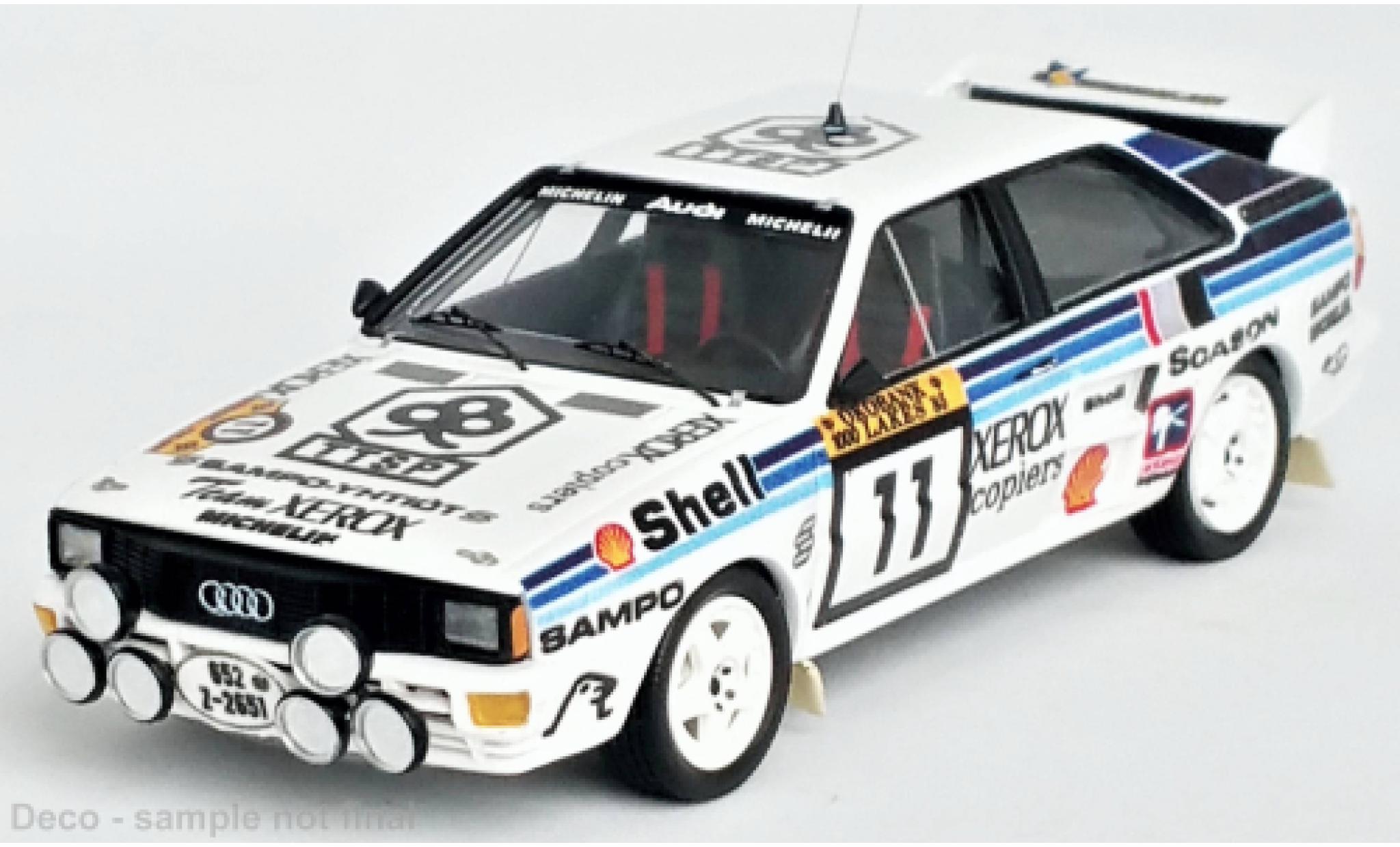 Audi Quattro 1/43 Trofeu No.11 Rally WM 1000 Lakes Rally 1985 diecast model cars