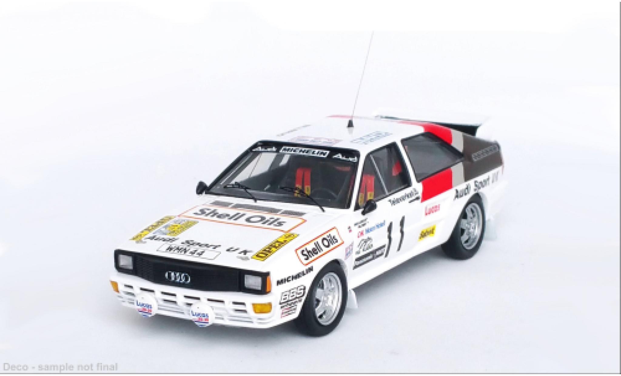 Audi Quattro 1/43 Trofeu No.11 Rally WM Rally Su&egrave;de 1985 diecast model cars