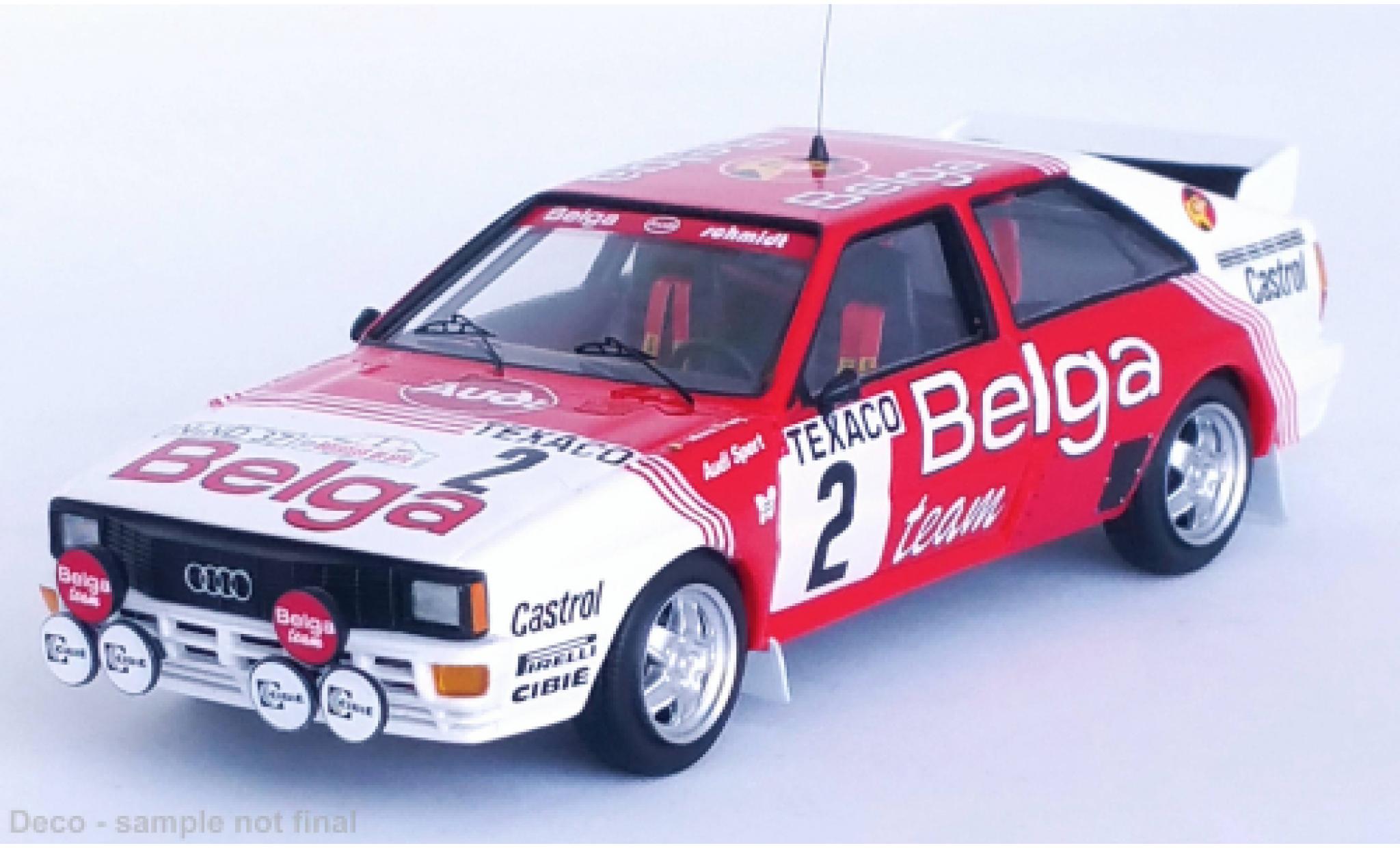 Audi Quattro 1/43 Trofeu No.2 Belga Rally Boucles de Spa 1983 diecast model cars