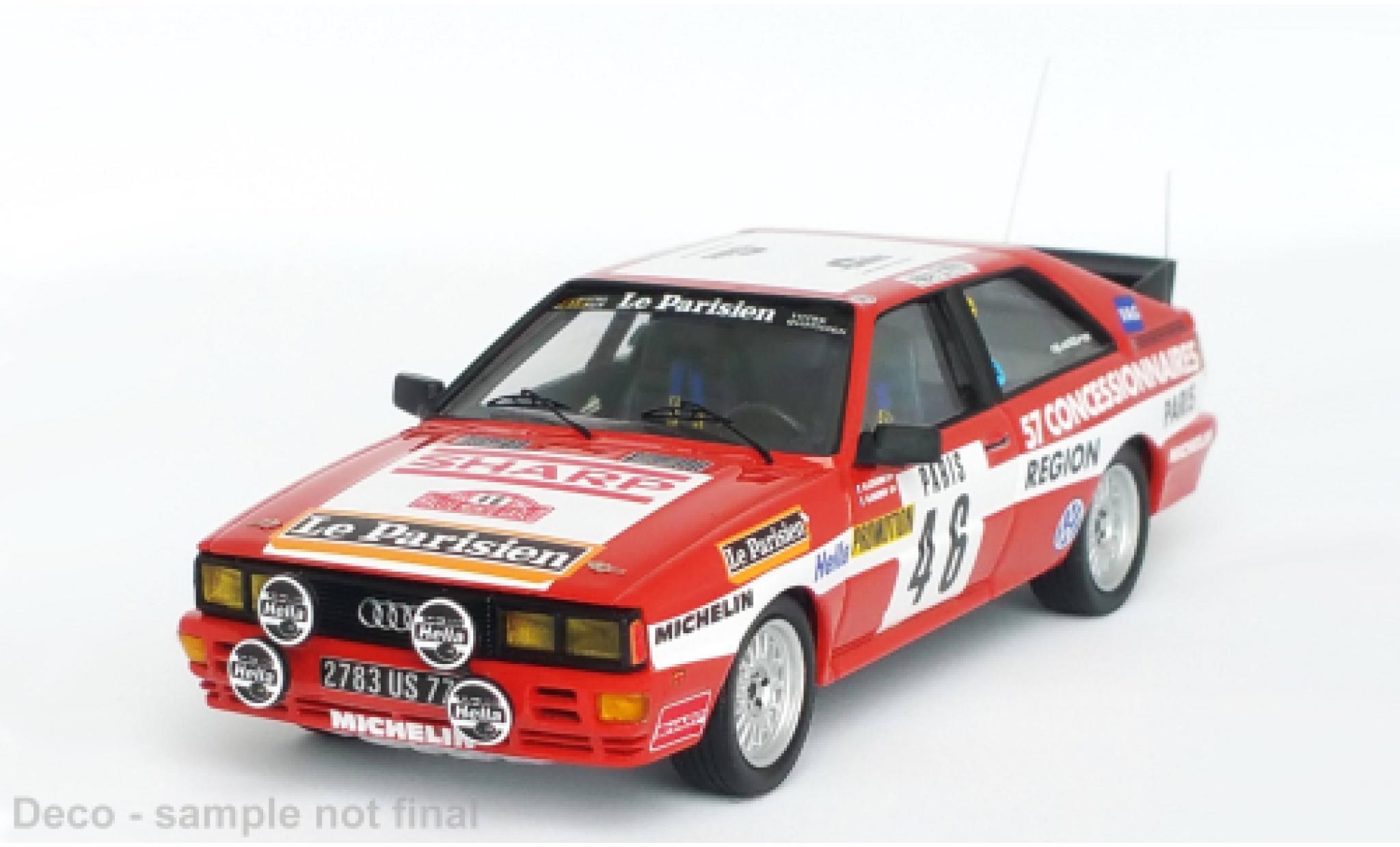 Audi Quattro 1/43 Trofeu No.46 Rally WM Rally Monte Carlo 1982 diecast model cars