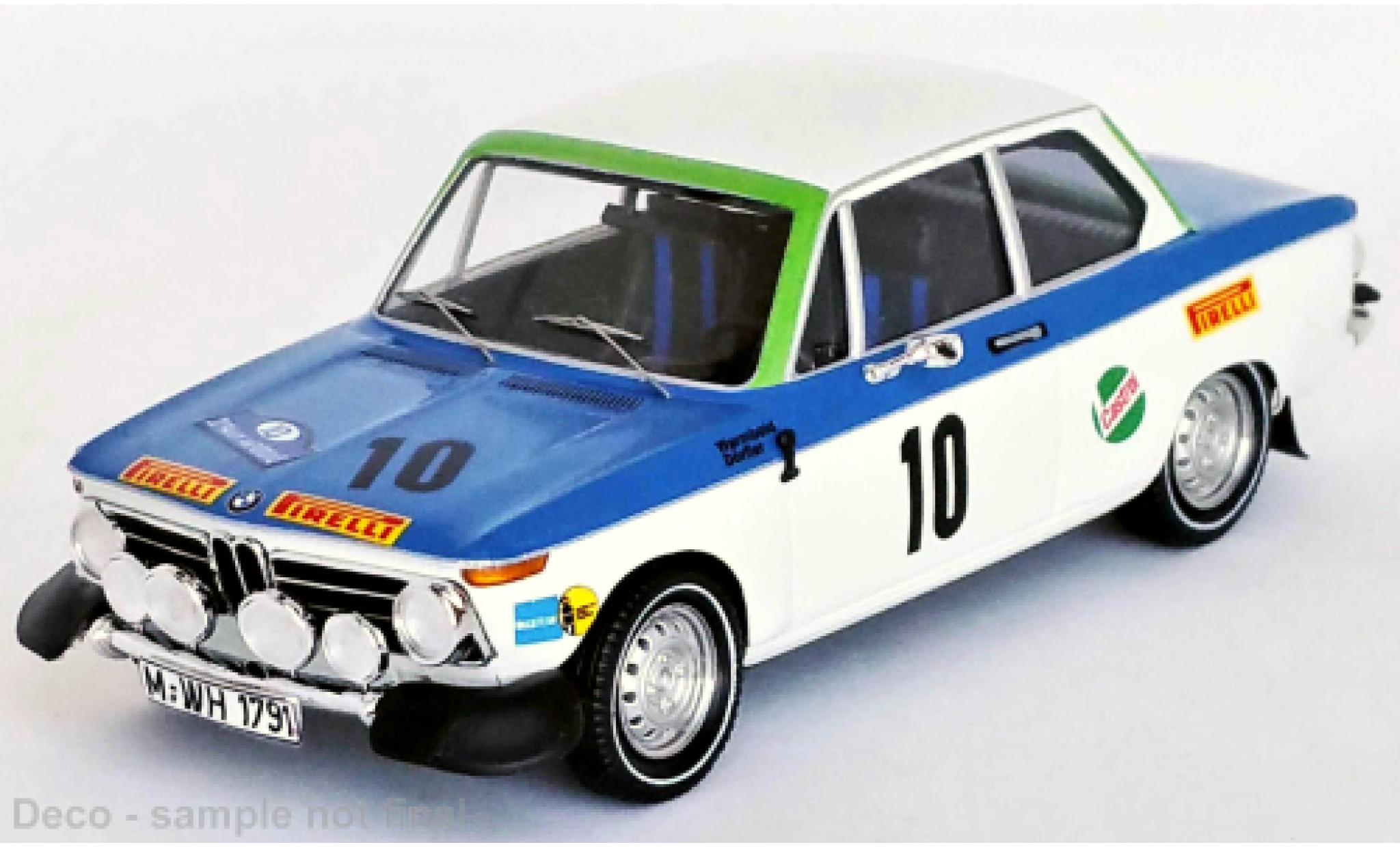 Bmw 2002 1/43 Trofeu ti No.10 Rally Acropolis 1972 diecast model cars