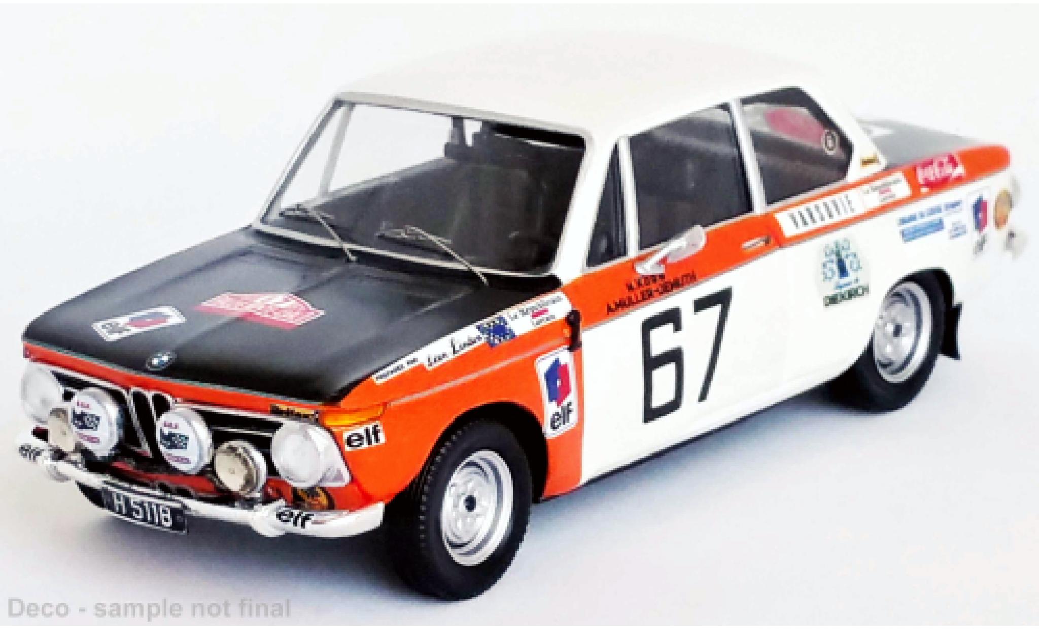Bmw 2002 1/43 Trofeu ti No.67 Rally Monte Carlo 1972 diecast model cars