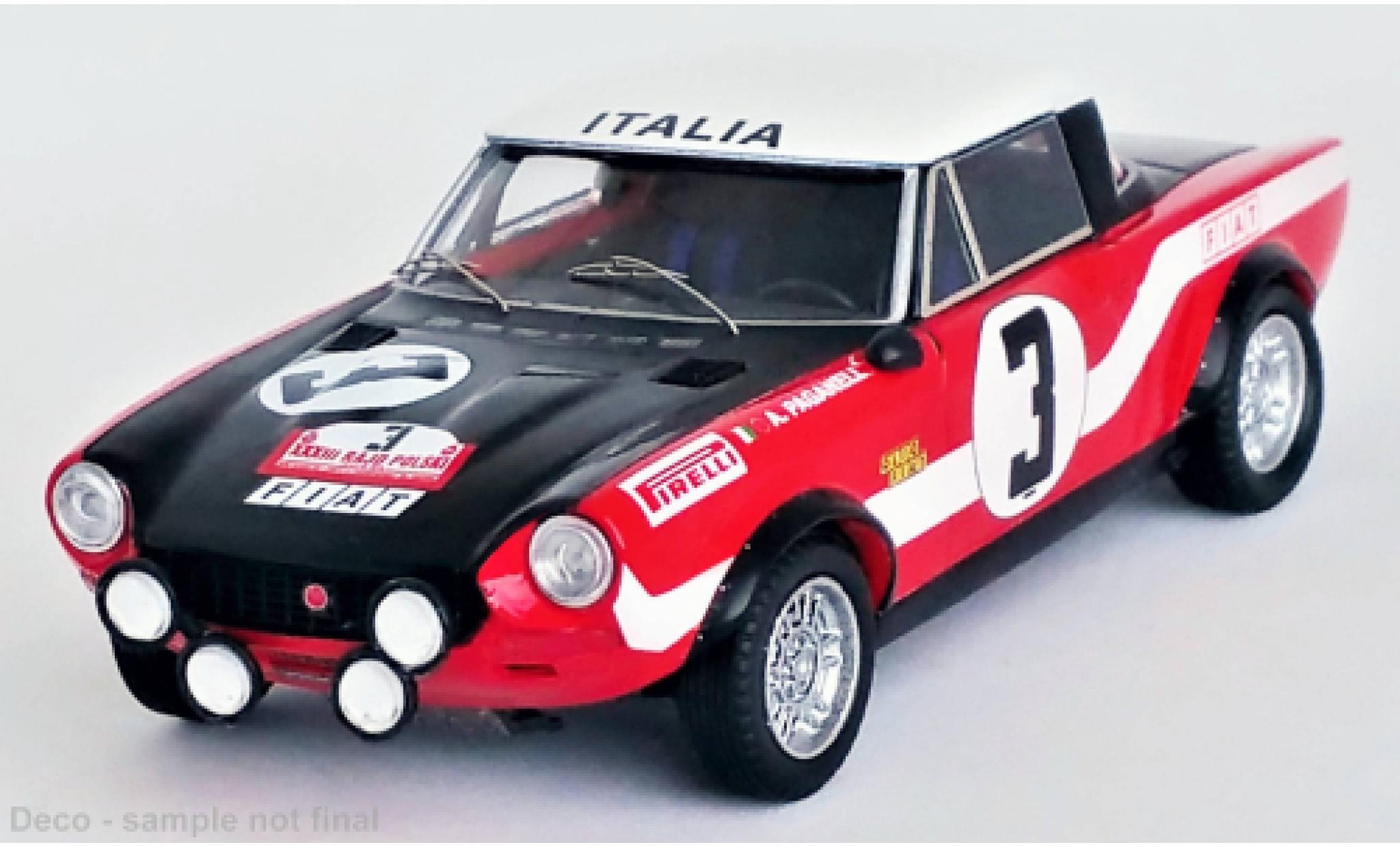 Fiat 124 1/43 Trofeu Abarth Rally No.3 Rally Polen 1973 diecast model cars