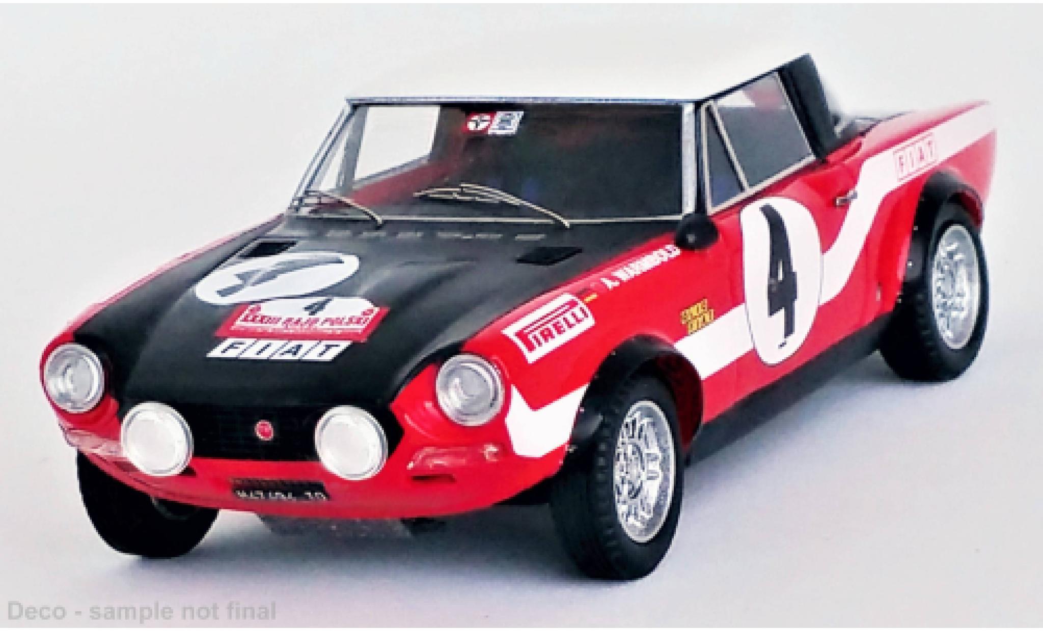 Fiat 124 1/43 Trofeu Abarth Rally No.4 Rally Polen 1973 diecast model cars