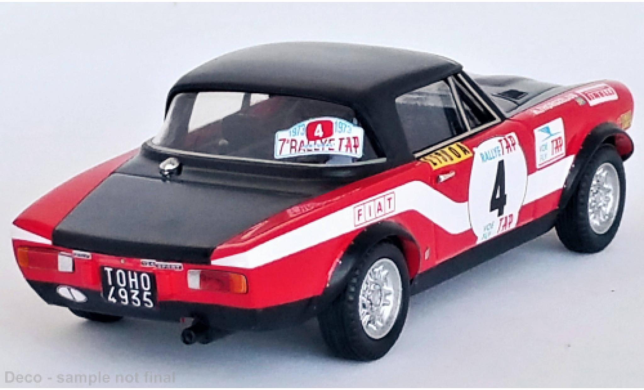 Fiat 124 1/43 Trofeu Abarth Rally No.4 Rally WM Rally Portugal 1973 diecast model cars