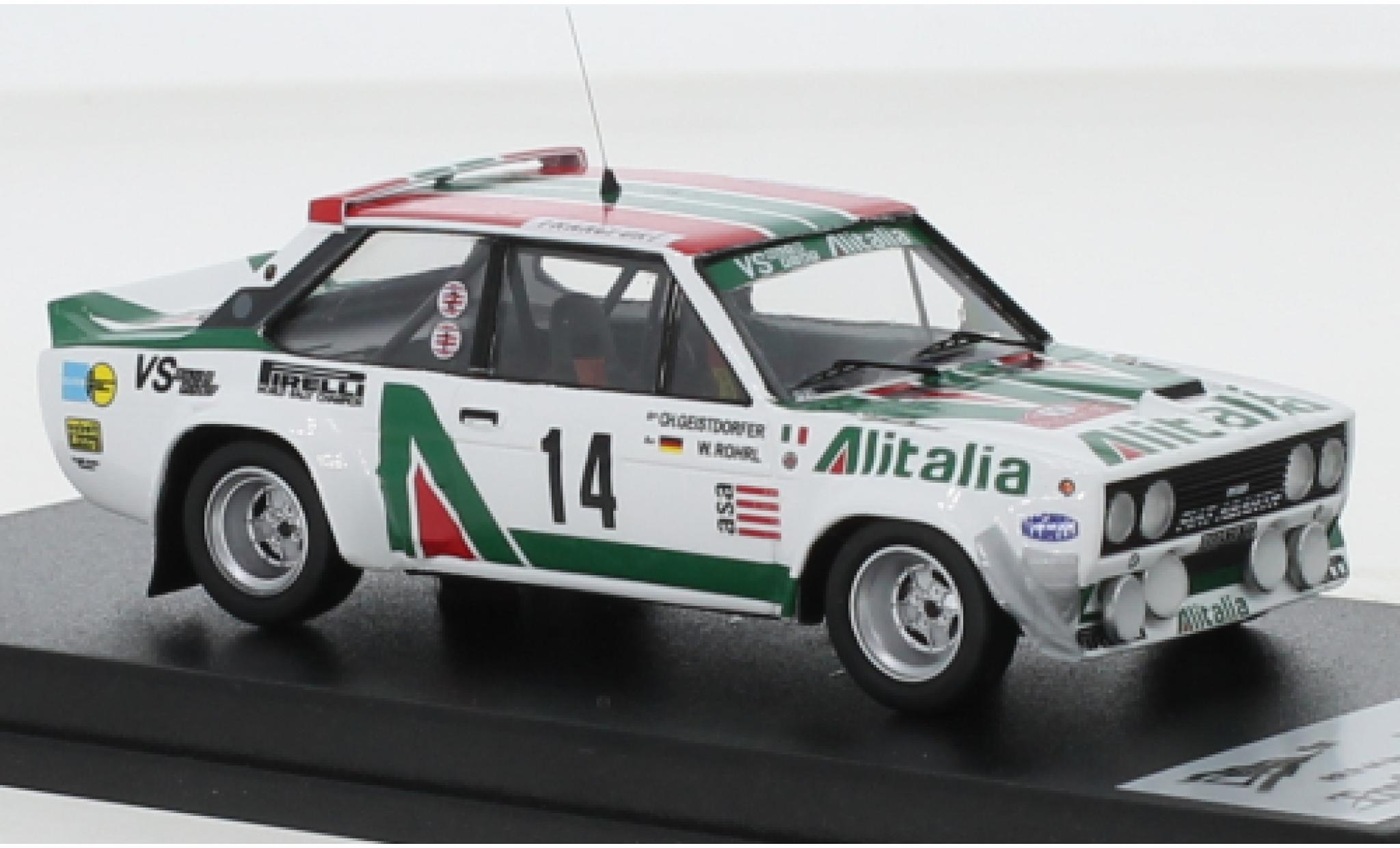 Fiat 131 1/43 Trofeu Abarth No.14 Alitalia Alitalia Rally WM Rally Monte Carlo 1979 diecast model cars