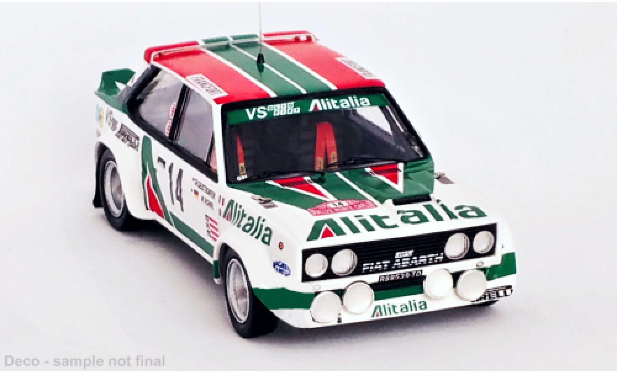 Fiat 131 1/43 Trofeu Abarth No.14 Alitalia Rally WM Rally Monte Carlo 1979 diecast model cars
