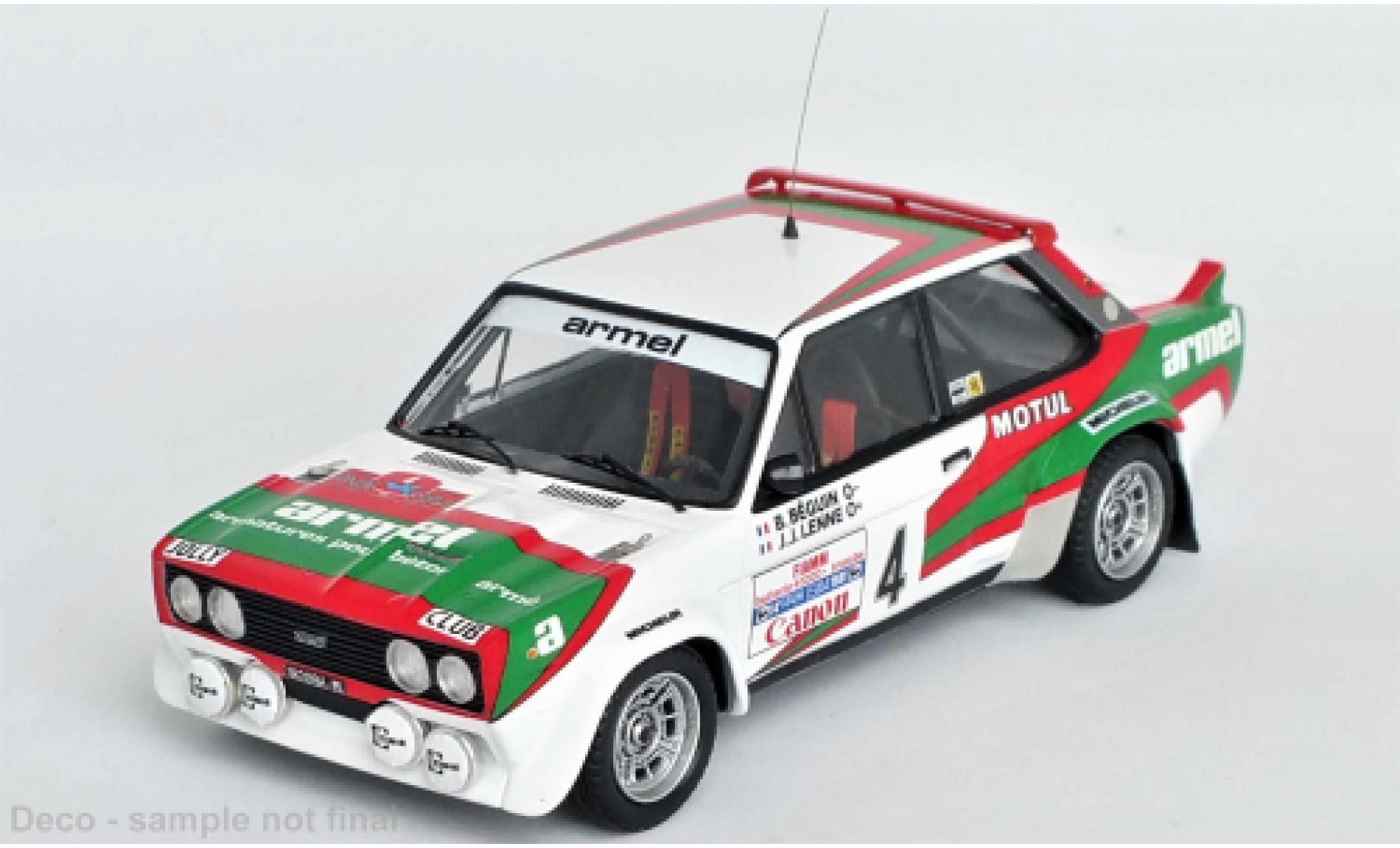 Fiat 131 1/43 Trofeu Abarth No.4 Rally Elba 1981 diecast model cars
