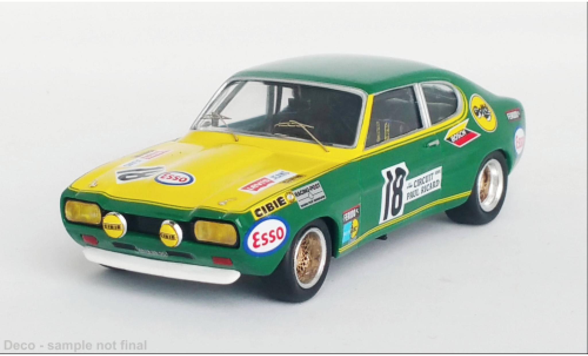 Ford Capri 1/43 Trofeu MK I 2600 RS No.18 6h Paul Ricard 1971 diecast model cars