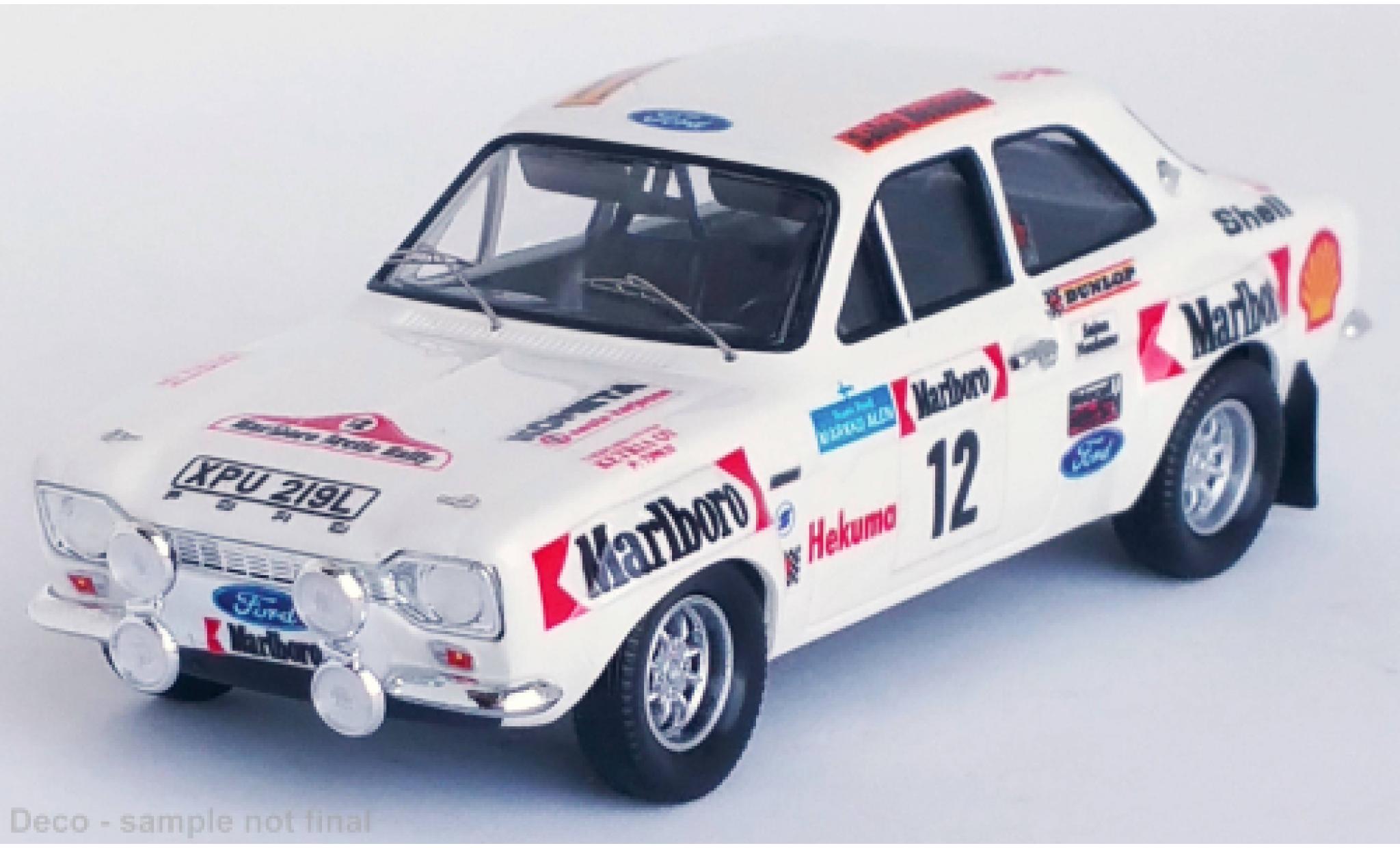 Ford Escort 1/43 Trofeu MK I No.12 Arctic Rally 1974 diecast model cars