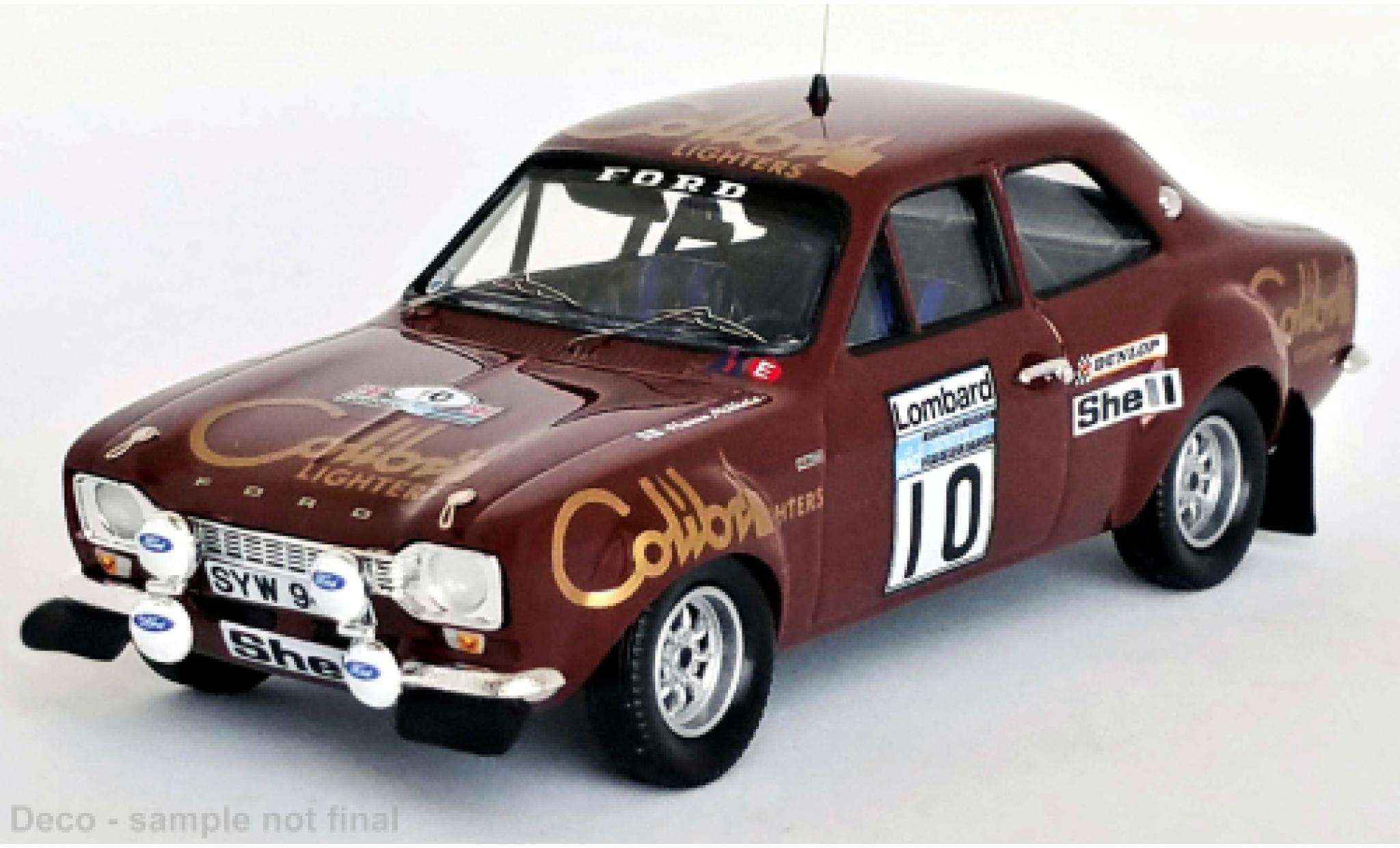 Ford Escort 1/43 Trofeu MK I RS 1600 No.10 Colibri Lighters Rally WM RAC Rally 1974 diecast model cars