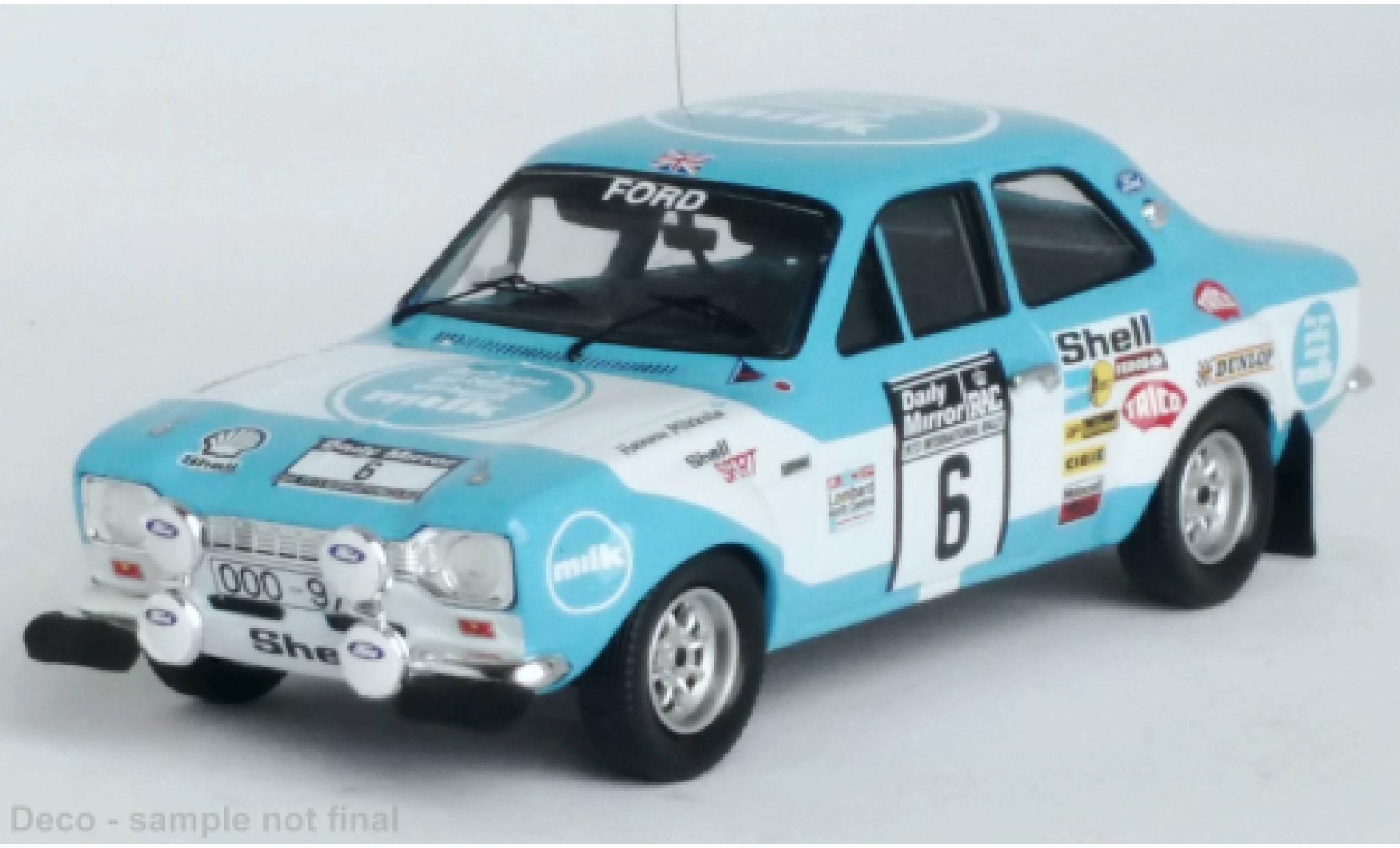 Ford Escort 1/43 Trofeu MK I RS 1600 No.6 Rally WM RAC Rally 1973 diecast model cars