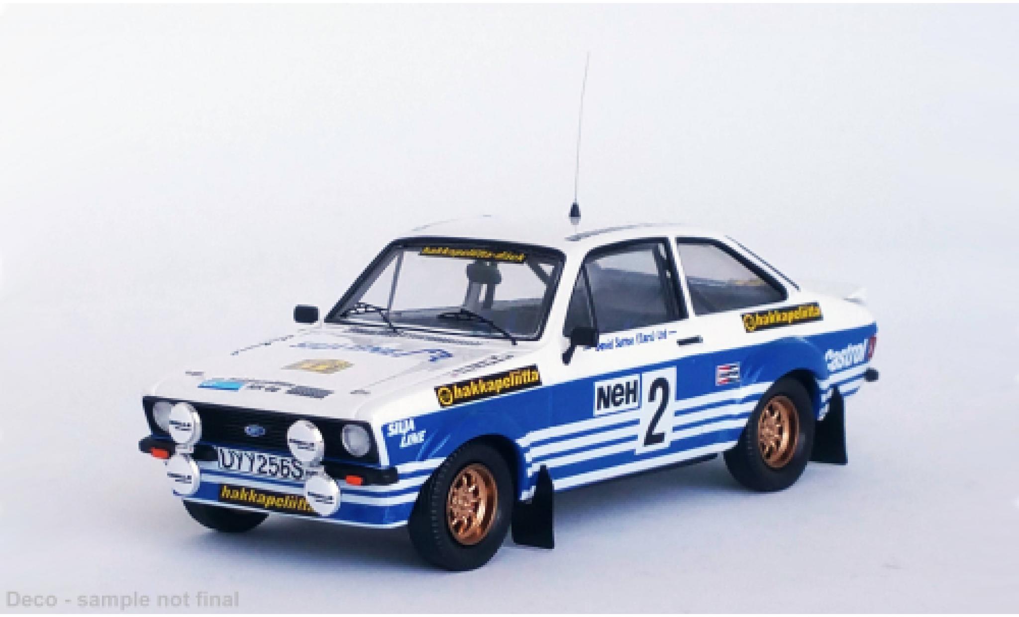 Ford Escort 1/43 Trofeu MK II RS No.2 Rally WM Rally Su&egrave;de 1982 diecast model cars