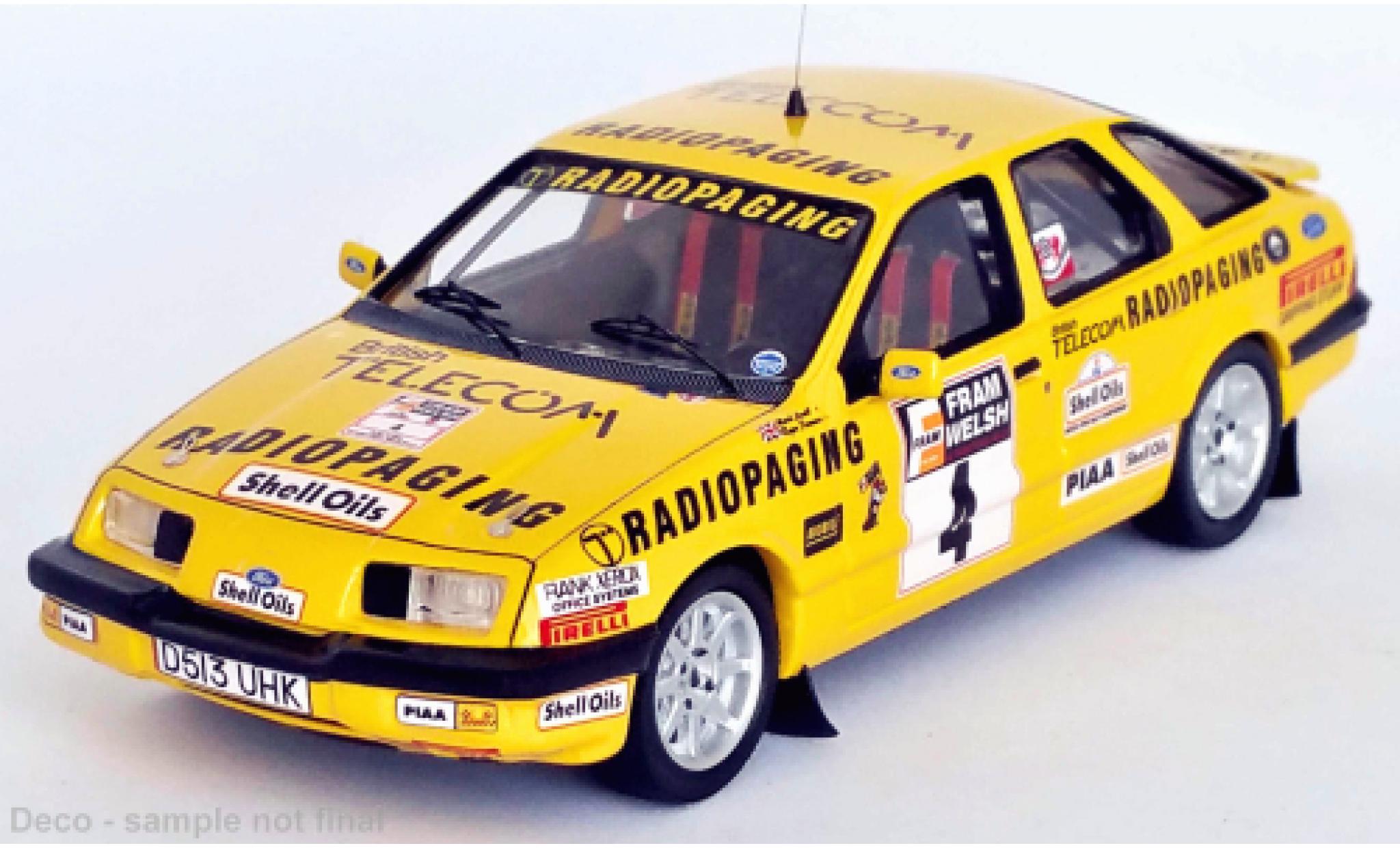 Ford Sierra 1/43 Trofeu XR 4x4 No.4 Telecom Radiopaging Welsh Rally 1987 diecast model cars
