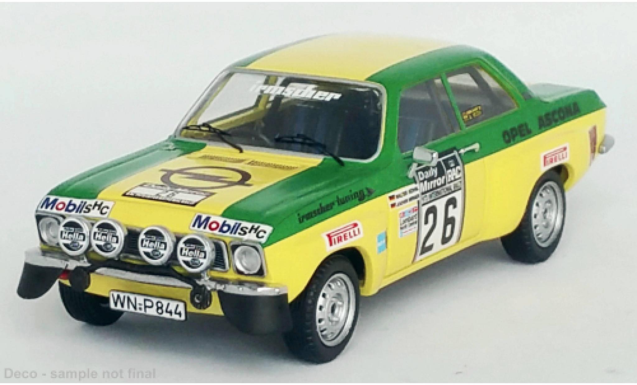 Opel Ascona 1/43 Trofeu A No.26 Rally WM RAC Rally 1973 diecast model cars