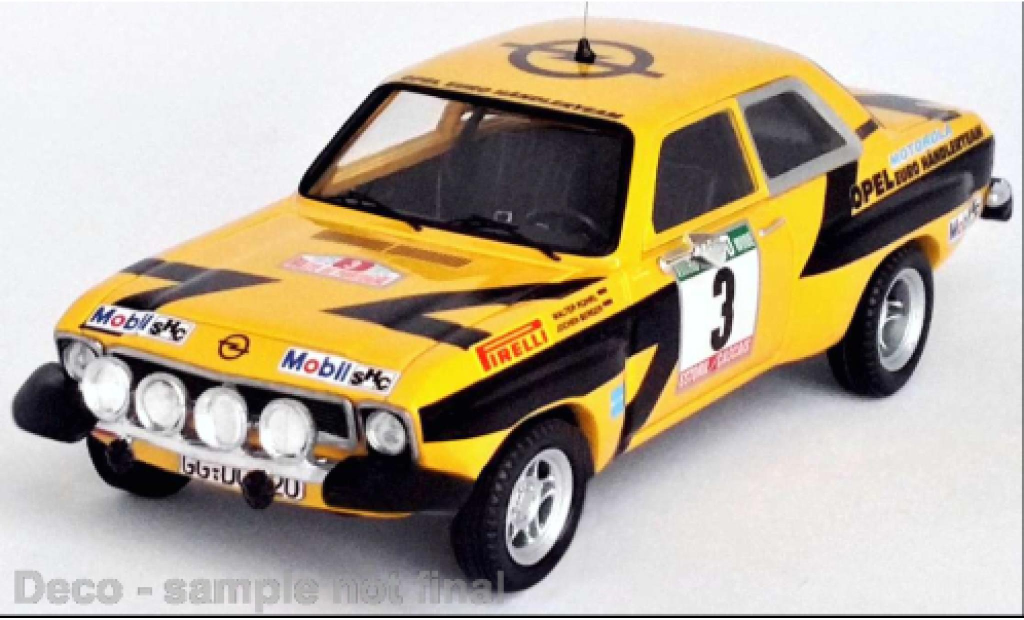 Opel Ascona 1/43 Trofeu A No.3 Rally WM Rally Portugal 1975 diecast model cars