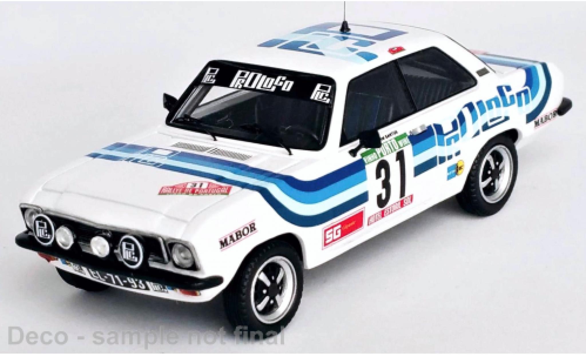 Opel Ascona 1/43 Trofeu A No.31 Rally WM Rally Portugal 1980 diecast model cars