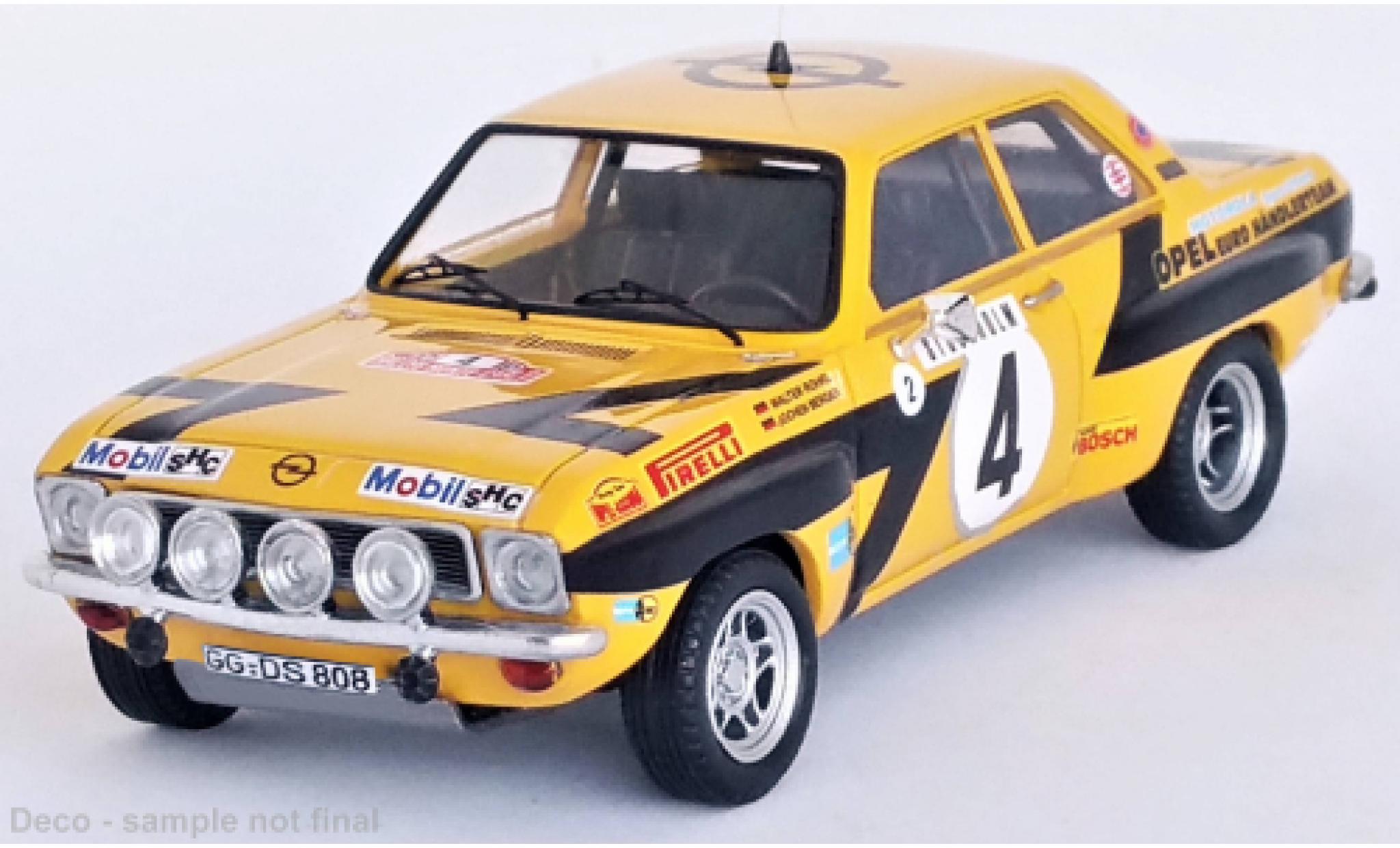 Opel Ascona 1/43 Trofeu A No.4 Euro H&auml;ndler Team Rally WM Rally Monte Carlo 1975 diecast model cars
