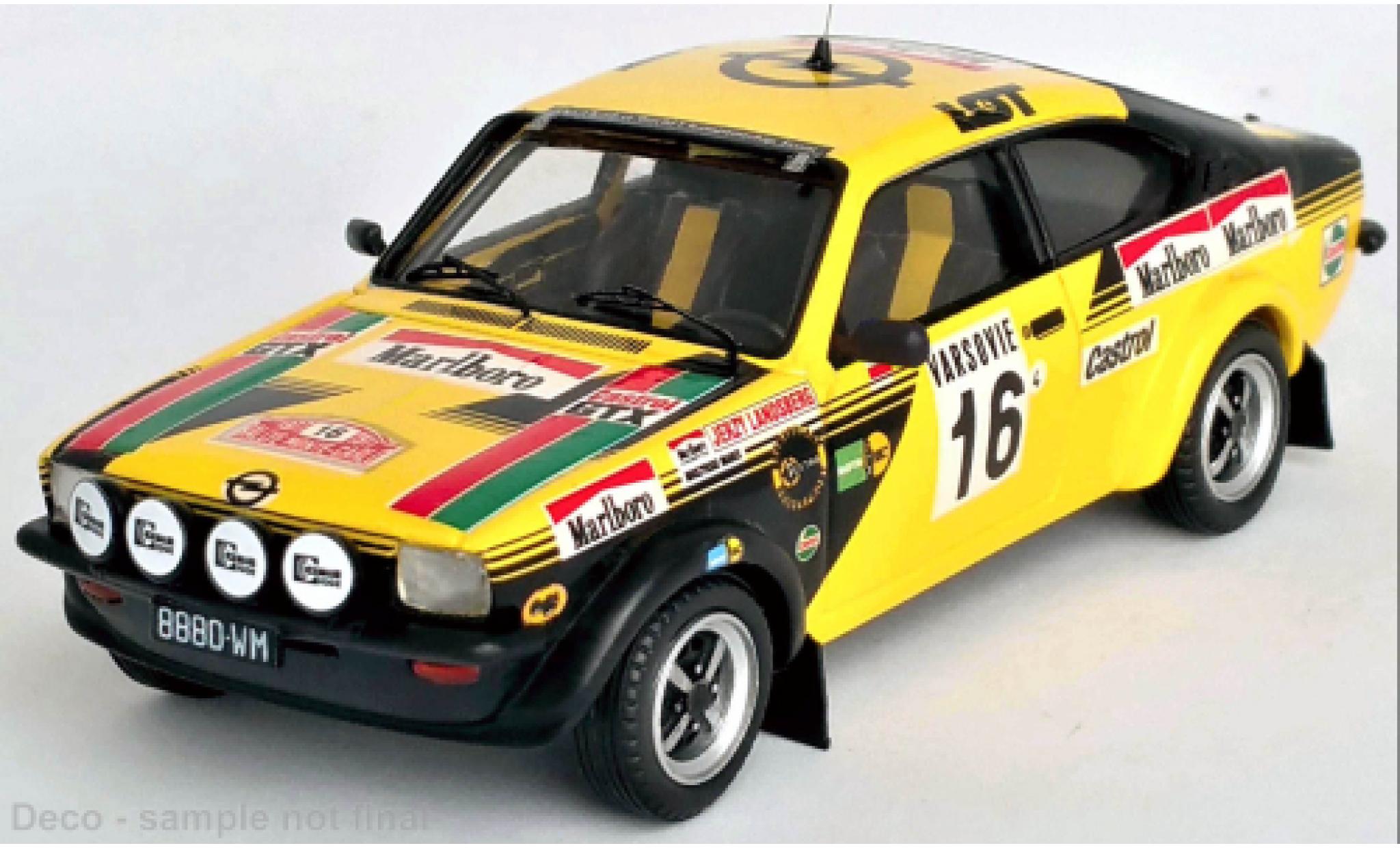 Opel Kadett 1/43 Trofeu C GT/E No.16 Rally WM Rally Monte Carlo 1977 diecast model cars