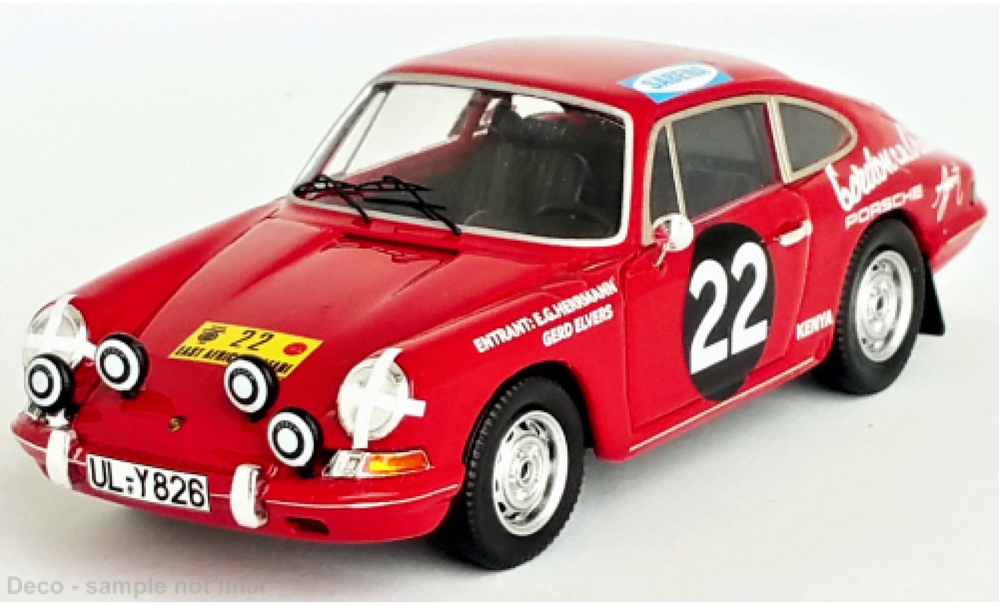 Porsche 911 1/43 Trofeu T No.22 Safari Rally 1968 diecast model cars