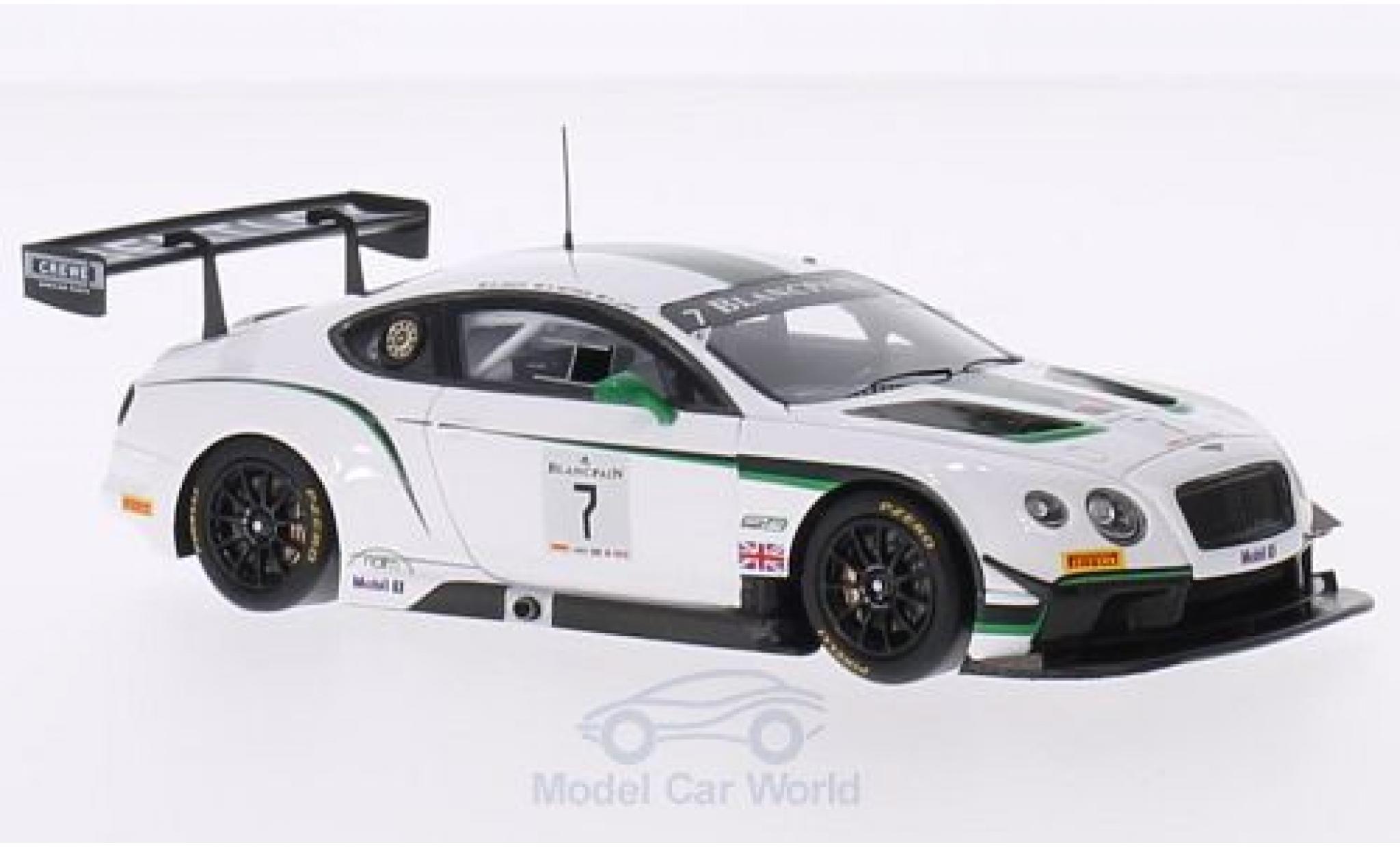 Bentley Continental T 1/18 TrueScale Miniatures GT3 No.7 M-Sport Blancpain GT Series Silverstone 2014 G.Smith/A.Meyrick/S.Kane diecast model cars