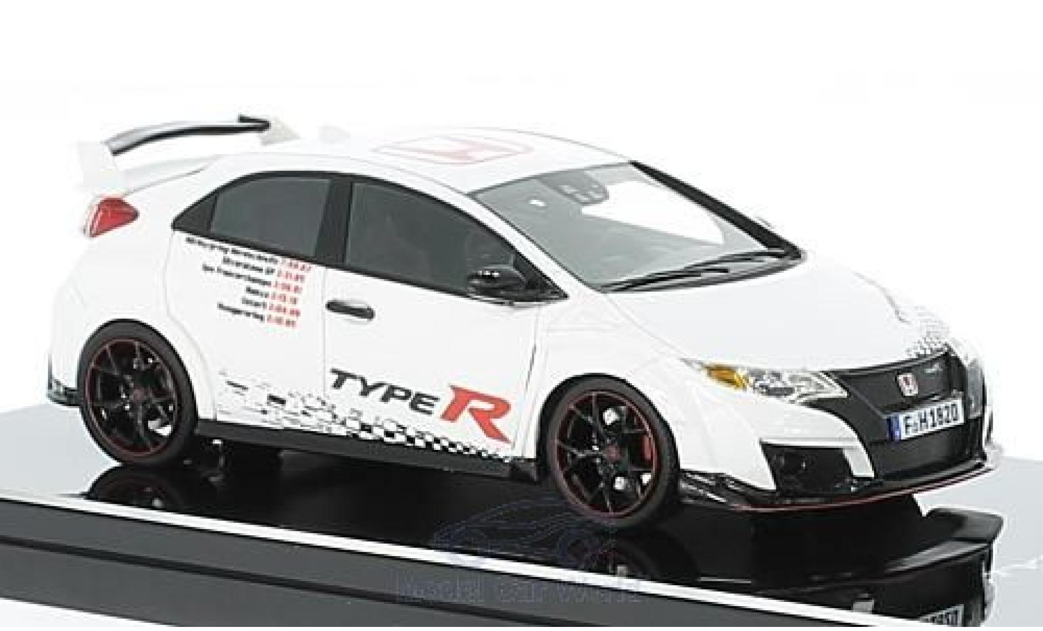 Honda Civic Type R 1/43 TrueScale Miniatures Type R white/Dekor 2016 diecast model cars