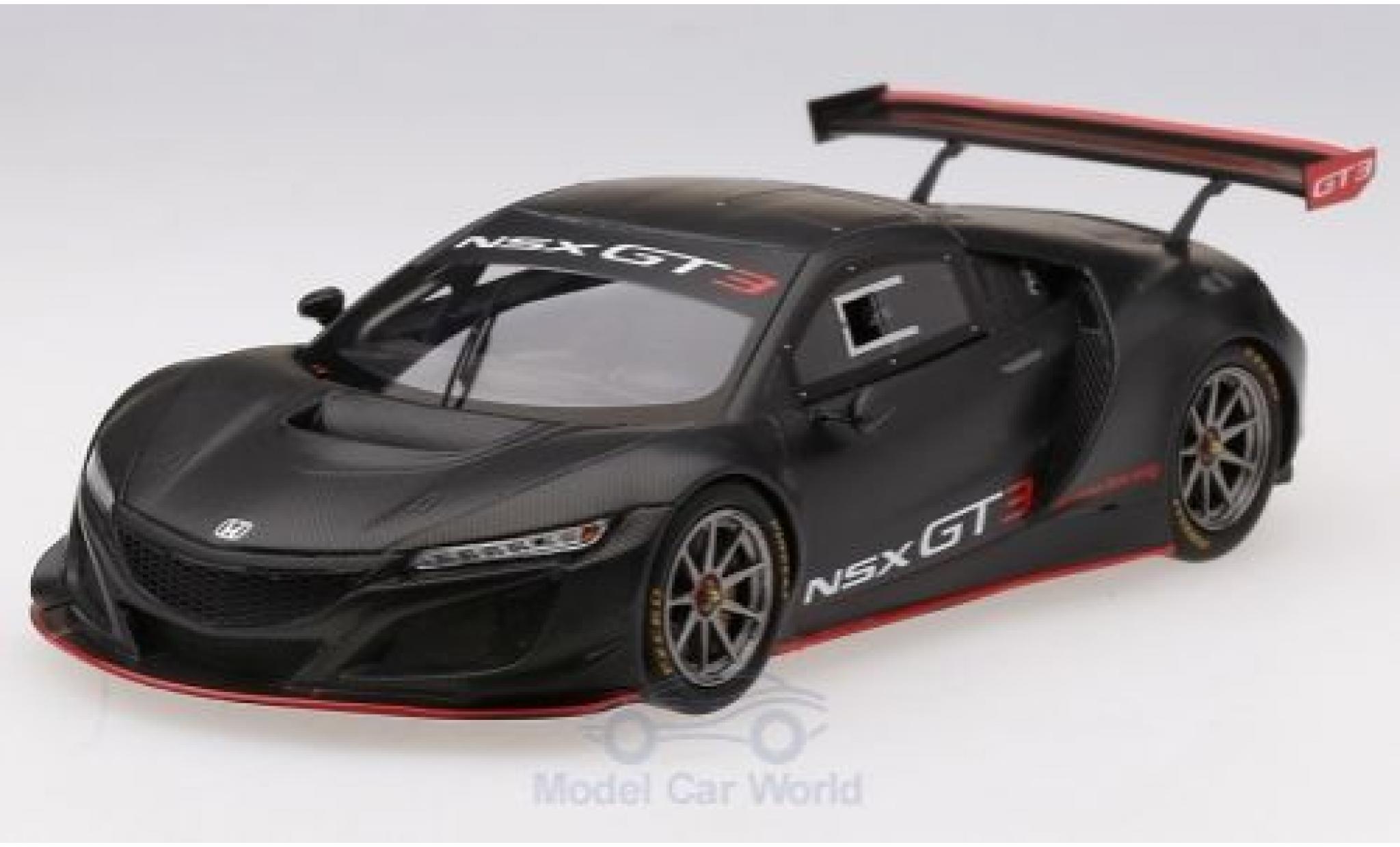 Honda NSX 1/43 TrueScale Miniatures GT3 matt-black 2017 Pr&auml;sentation diecast model cars