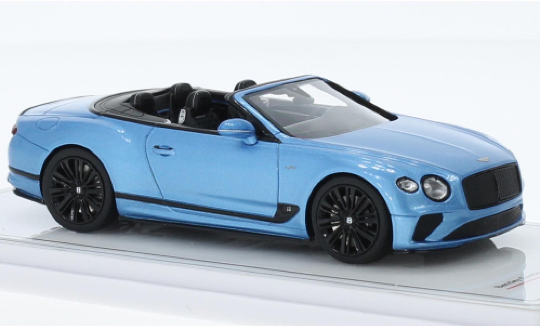 Bentley Continental 1/43 TrueScale Miniatures GT Speed Convertible metallise blue clair diecast model cars