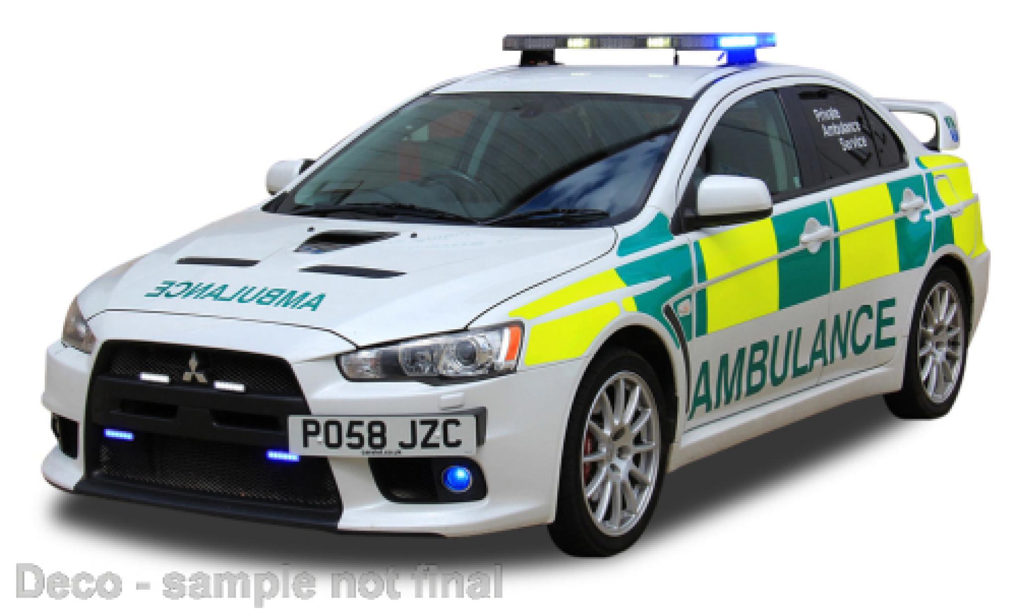 Mitsubishi Lancer 1/43 Vitesse &eacute;volution X RHD priver Ambulance Service (UK) diecast model cars