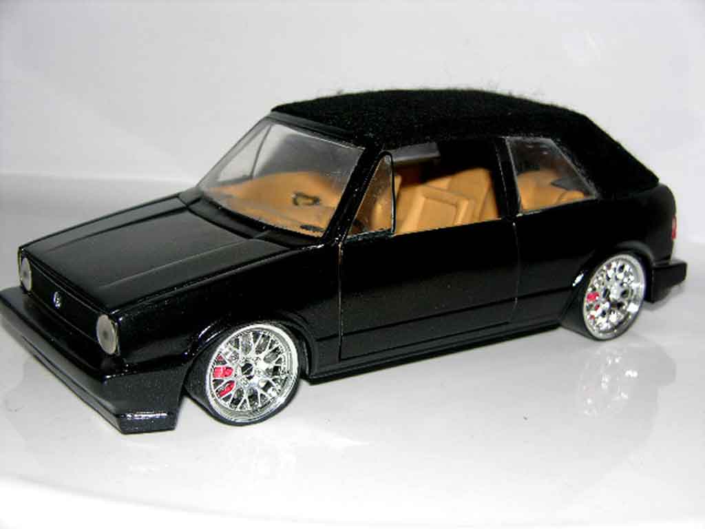 Volkswagen Golf 1 cabriolet 1/18 Sun Star 1 cabriolet black jantes bbs german look diecast model cars