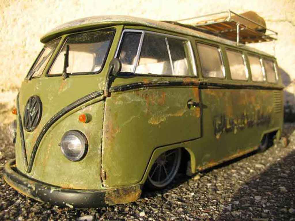 Volkswagen Combi 1/18 Welly 1962 rusty split diecast model cars